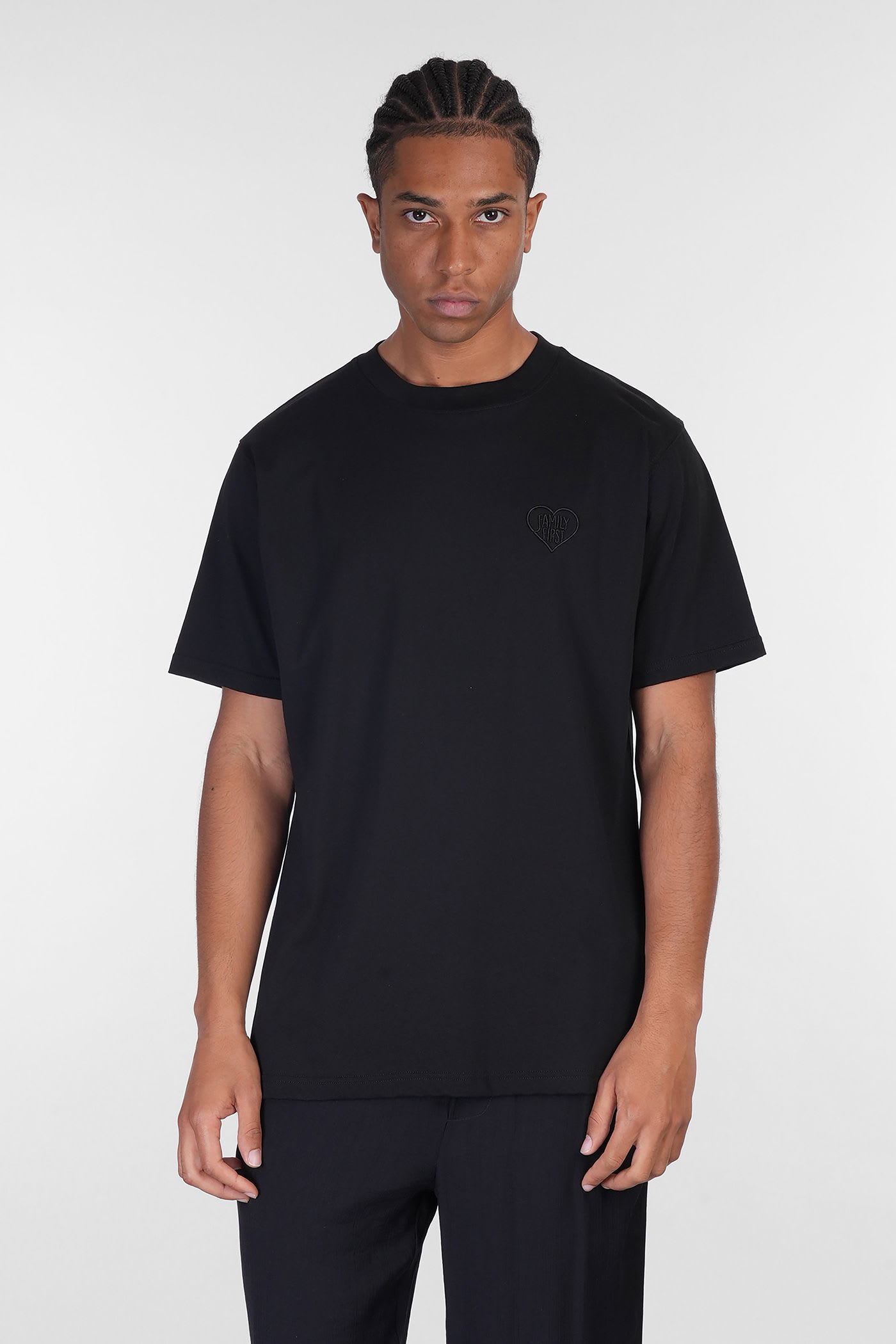 T-shirt In Black Cotton