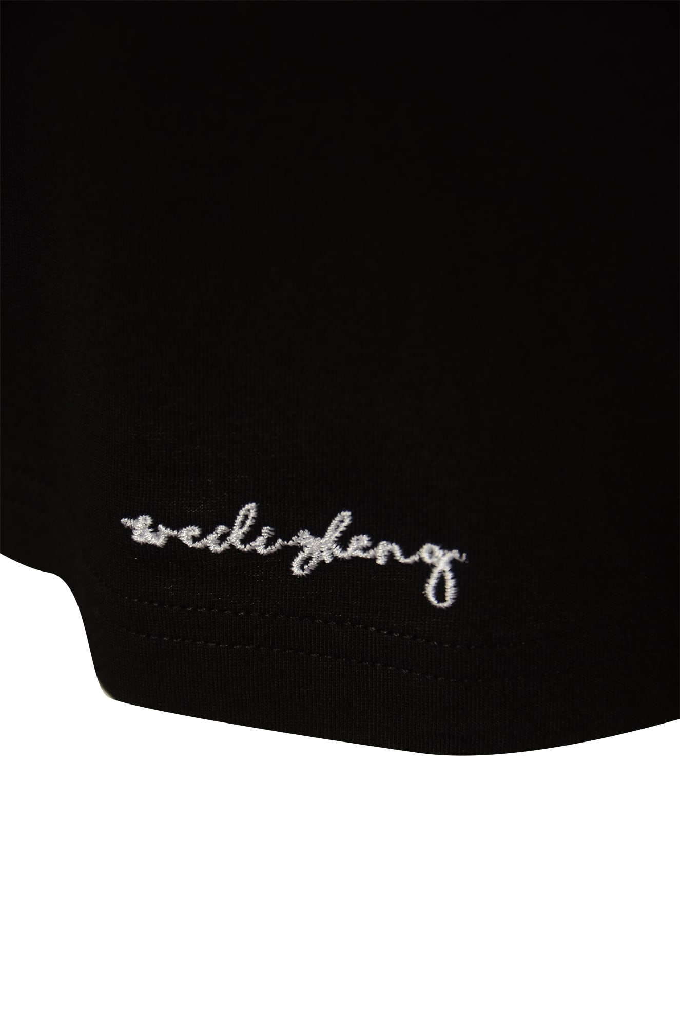Shop Weili Zheng Logo Embroidered Over T-shirt In Black