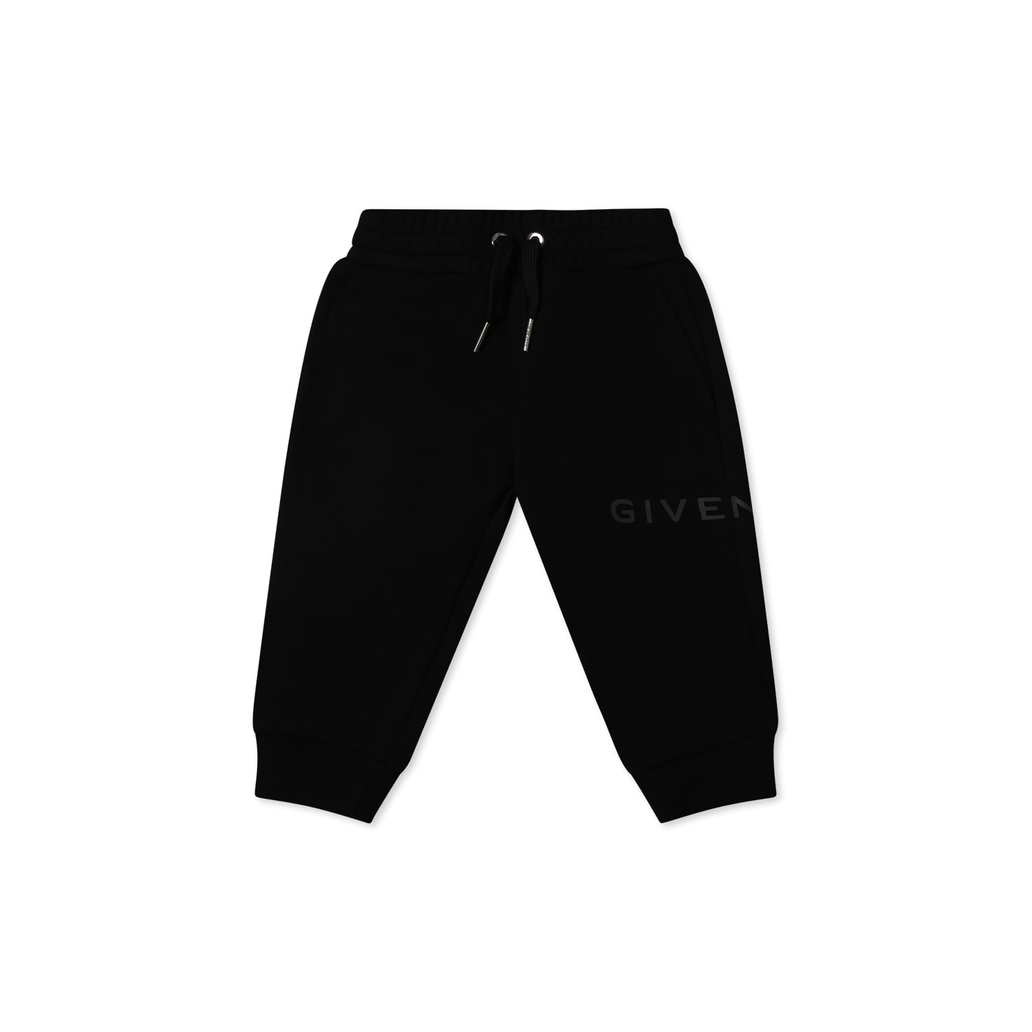 Givenchy Black Trousers For Baby Boy With Logo In Black