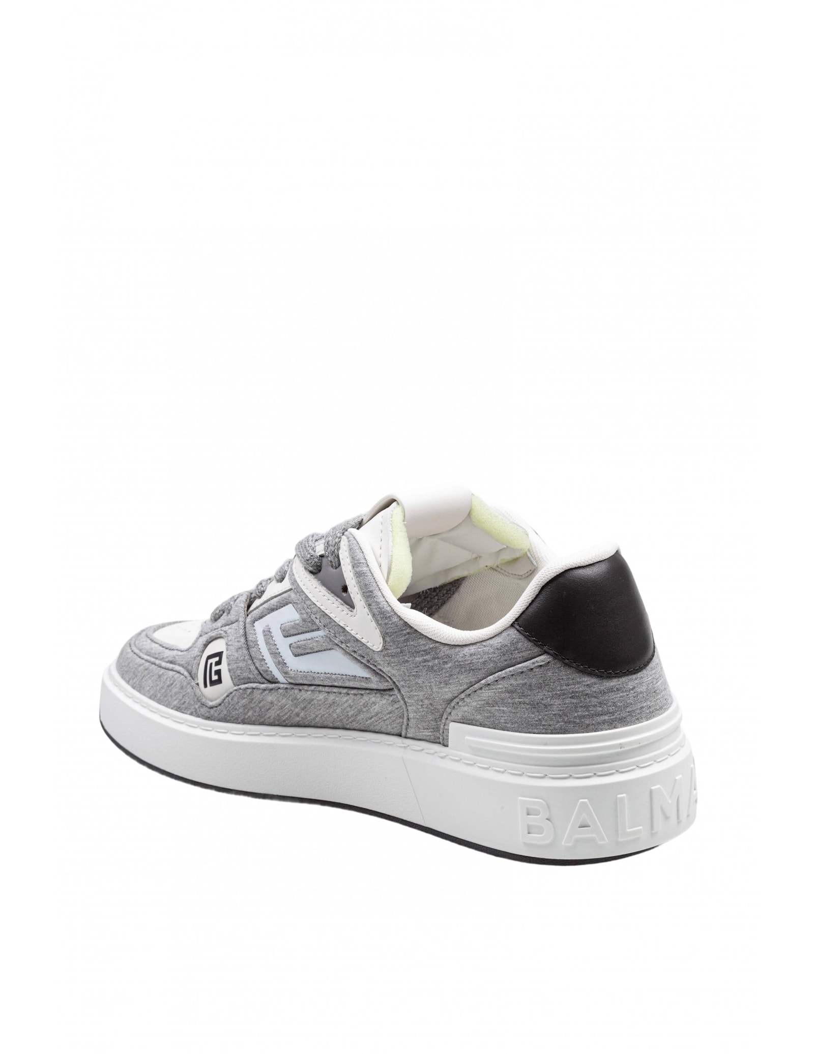 Balmain Grey B-court Skate Sneakers In Grey