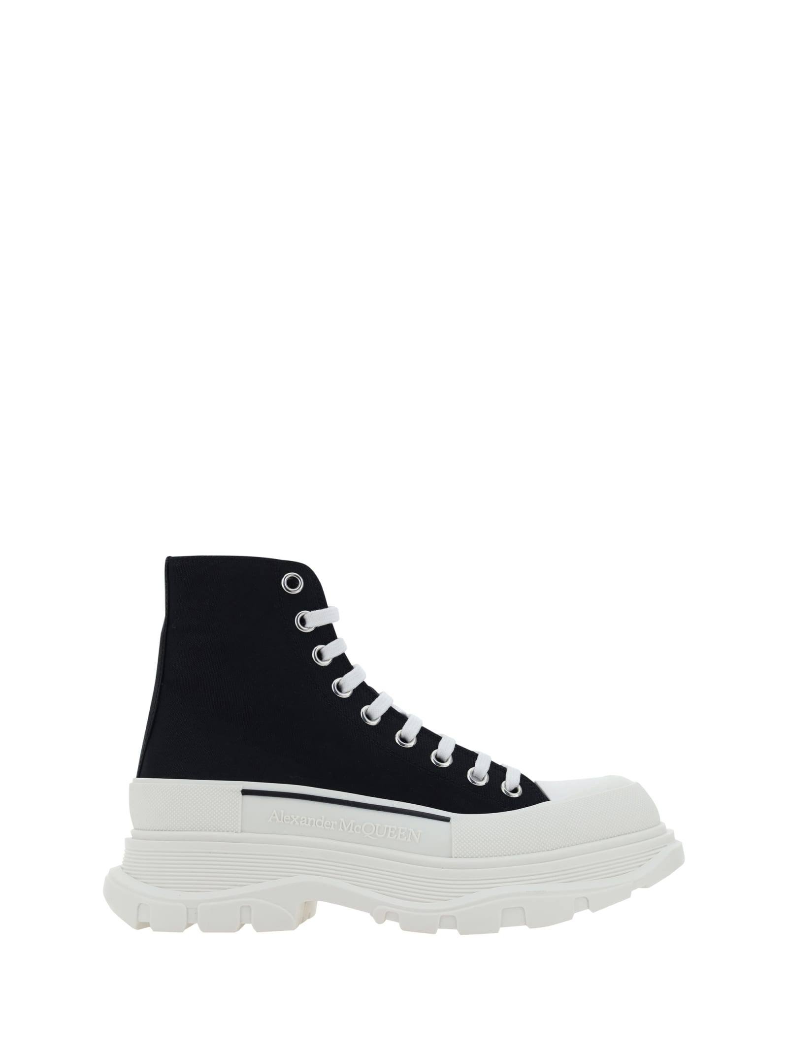 Shop Alexander Mcqueen Sack Sneakers In Black/white