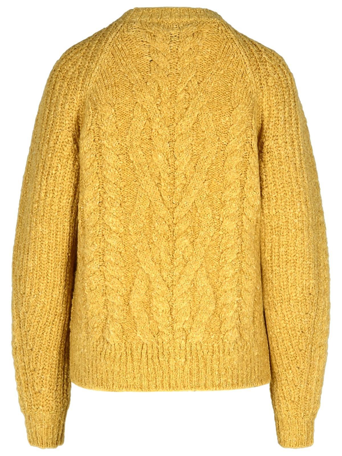 Shop Isabel Marant Crewneck Long-sleeved Jumper In Honey