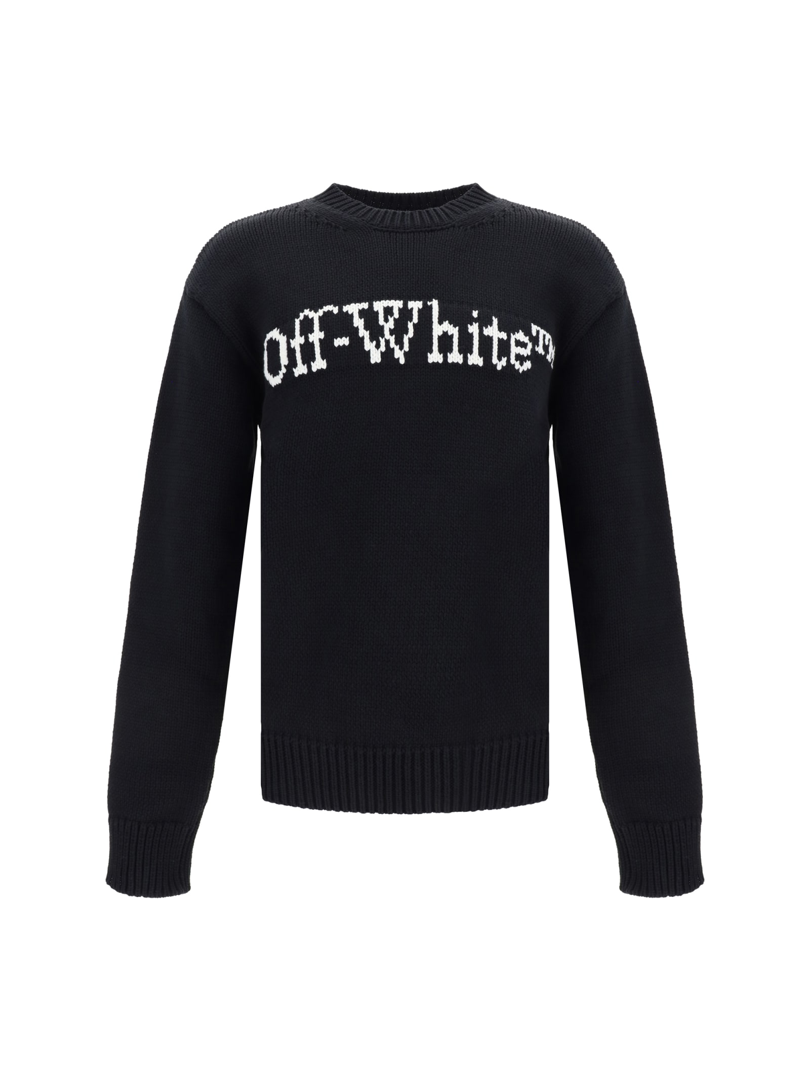 Shop Off-white Sweater In Black White