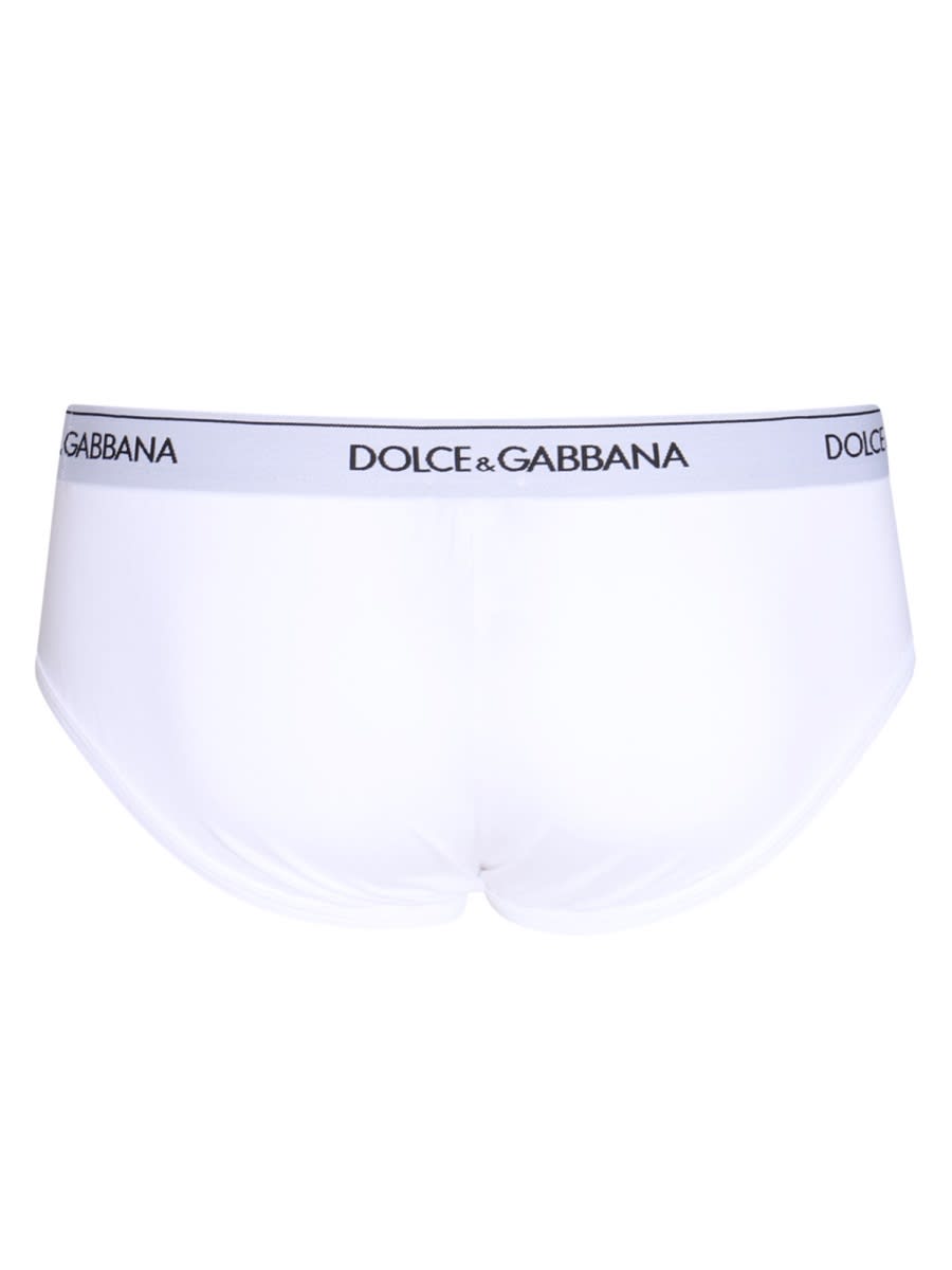 Shop Dolce & Gabbana Bi-pack Brando Briefs In White
