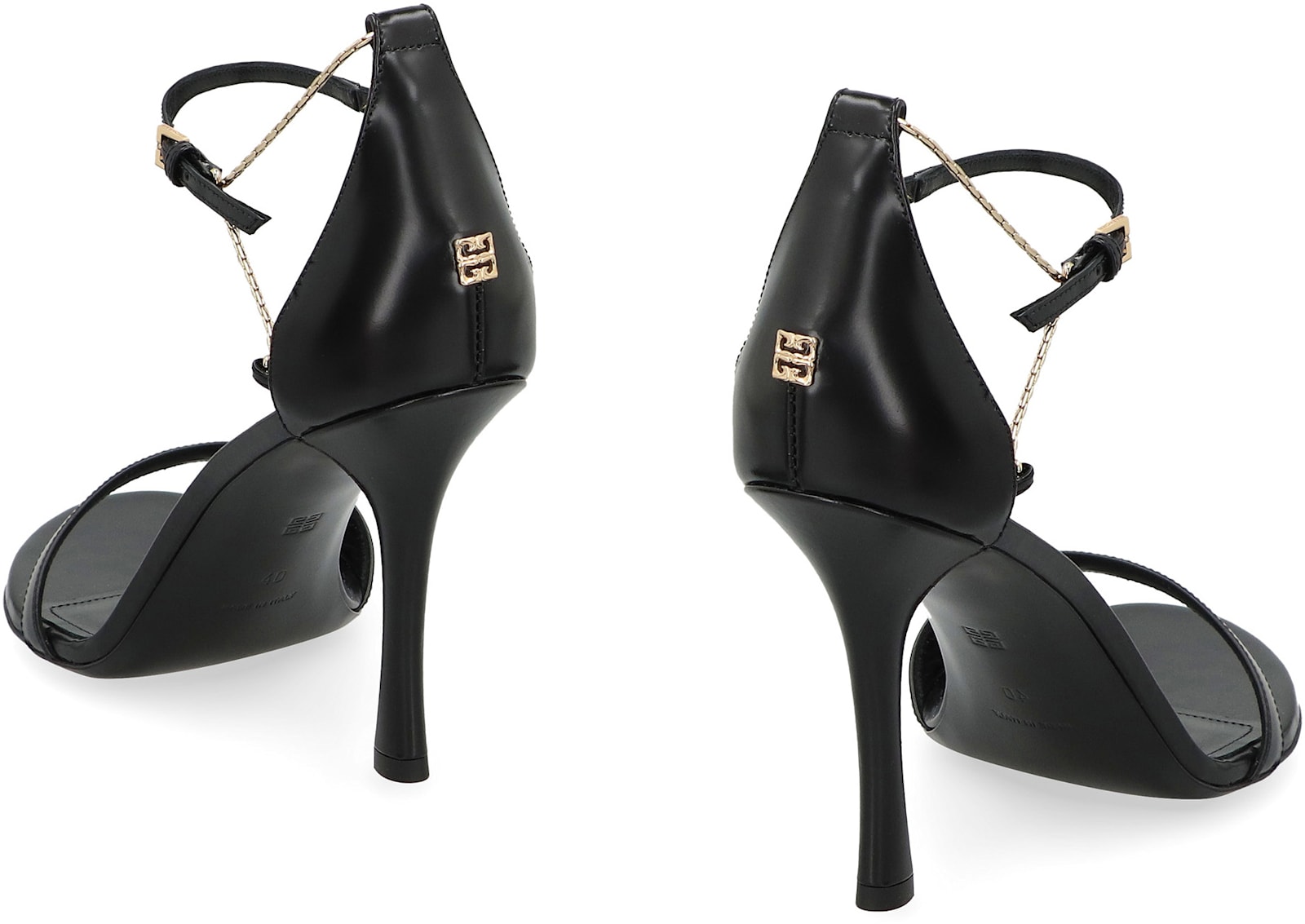 Shop Givenchy 4g Liquid Leather Sandals In Black