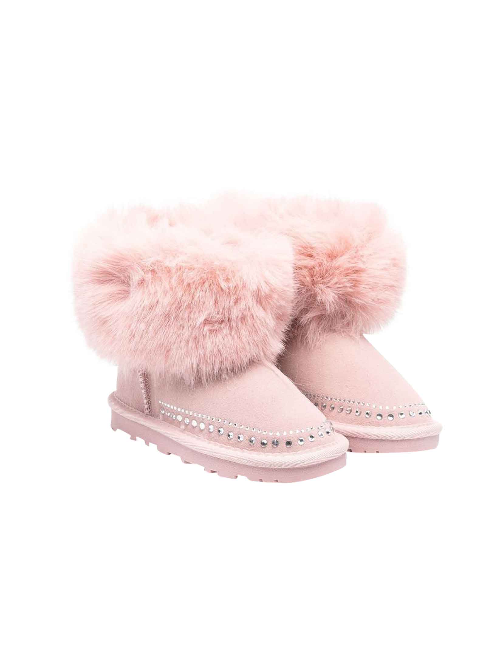 Shop Monnalisa Pink Boots Girl