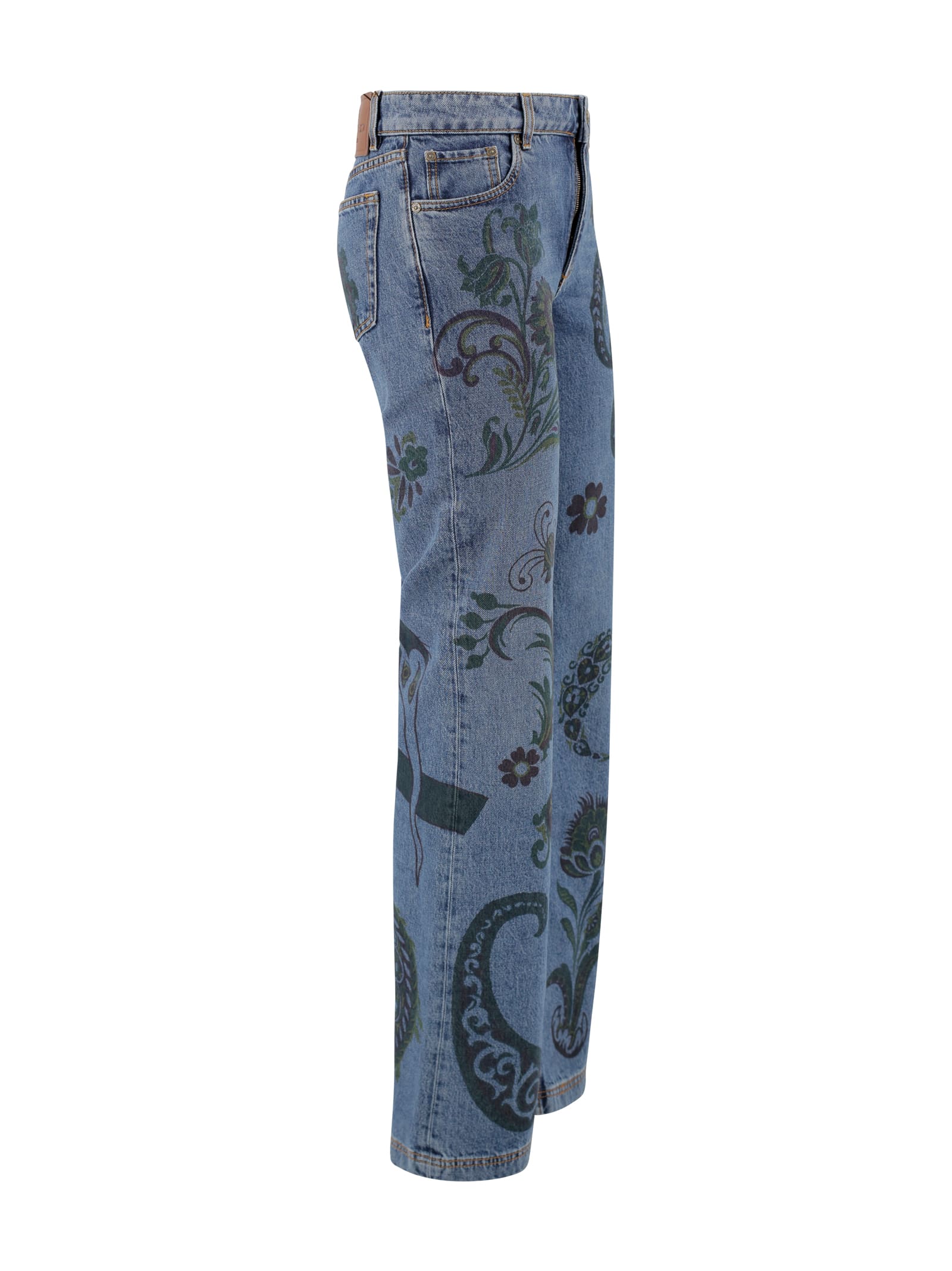 Etro High-waisted Flared Jeans In Blue