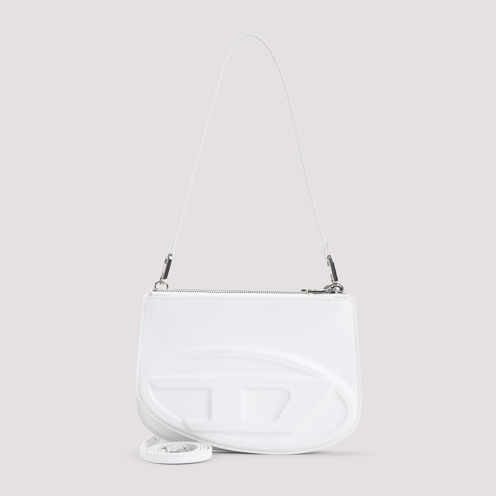 Diesel 1dr Twin Shoulder Bag In White