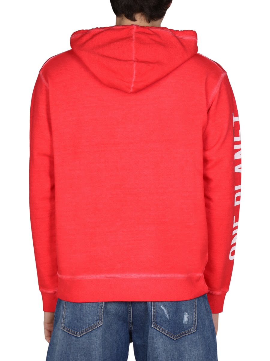 Shop Dsquared2 One Life One Planet Smiley Sweatshirt In Red