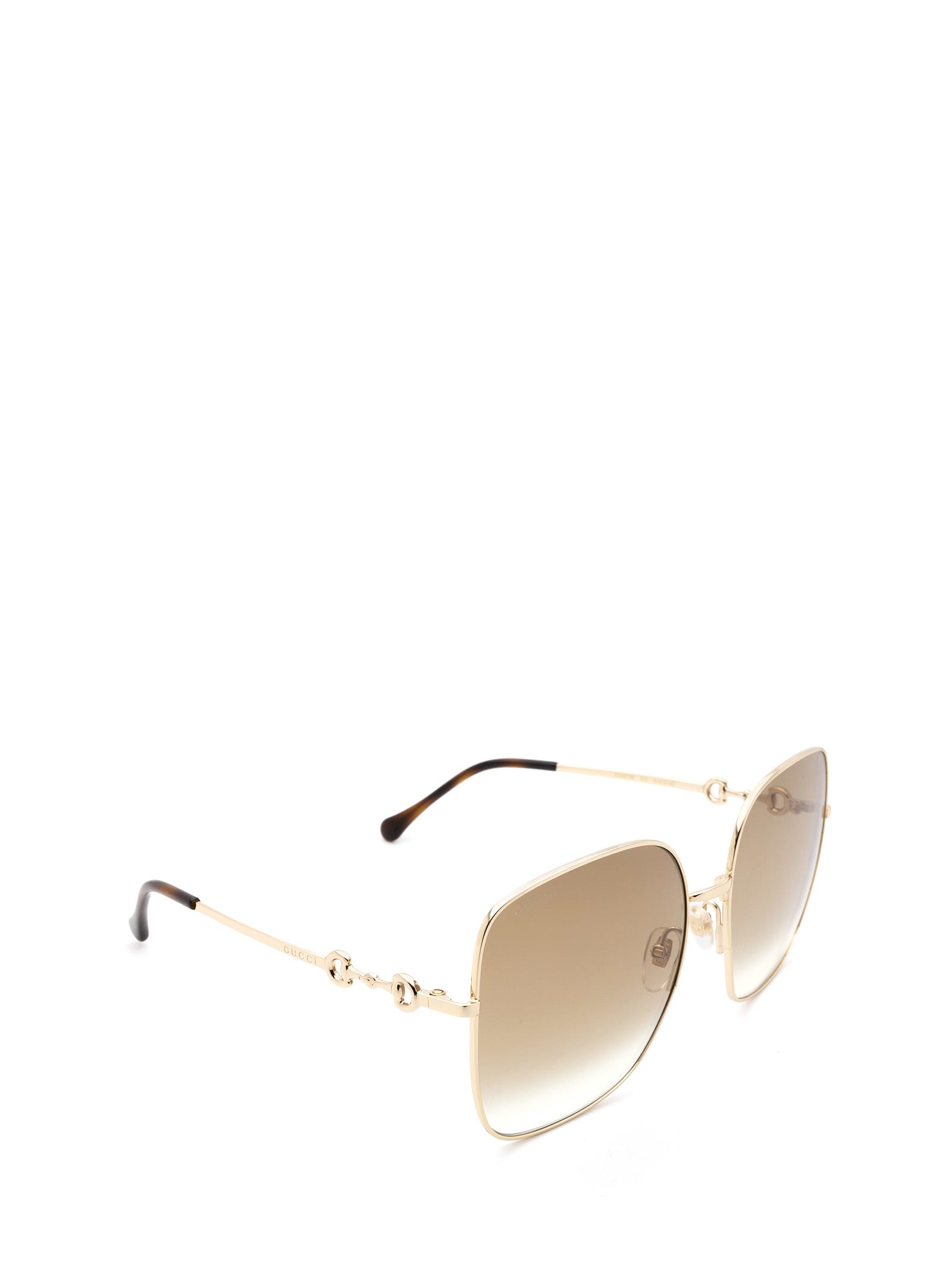 Shop Gucci Gg0879s Gold Sunglasses