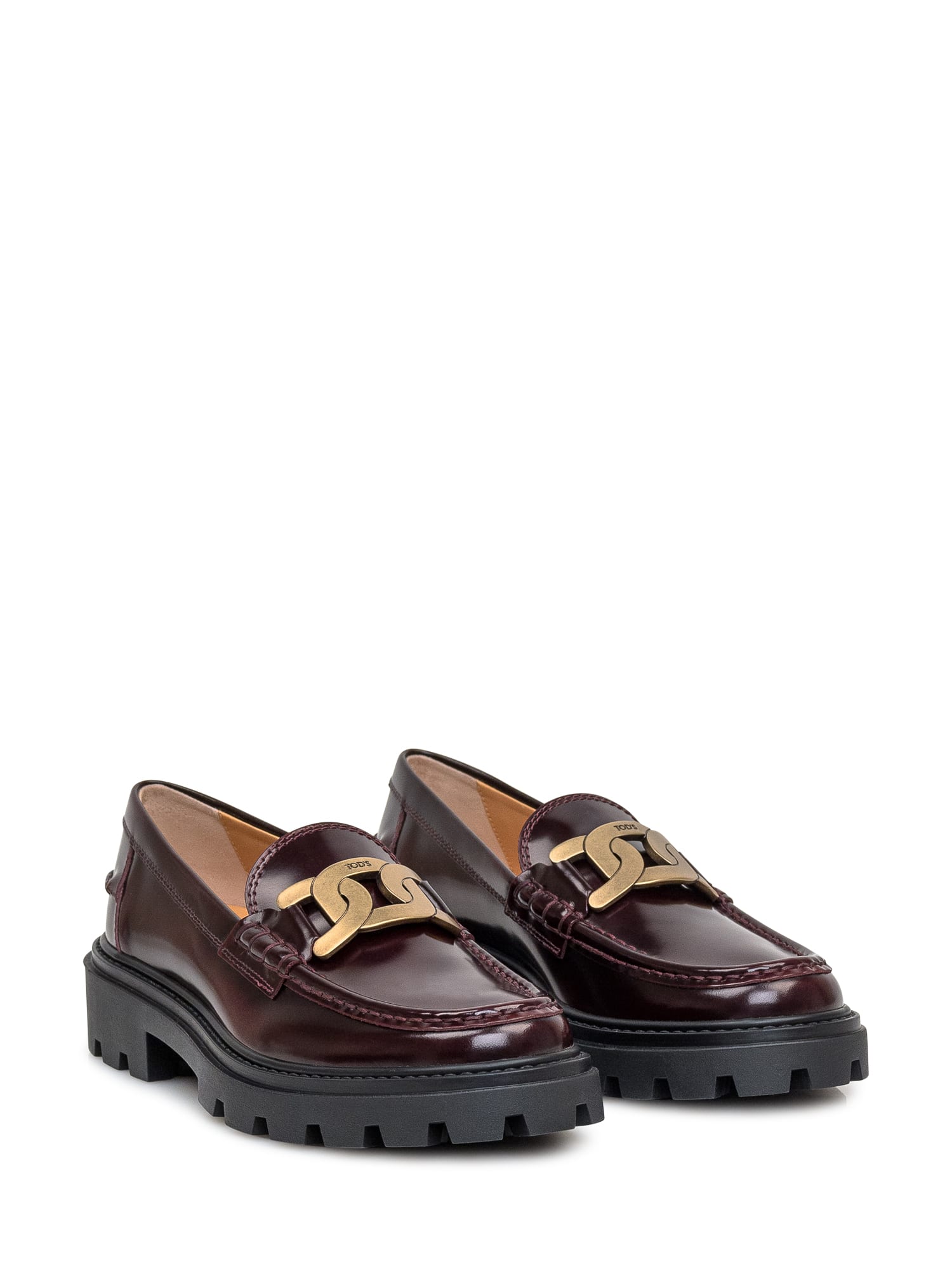 Shop Tod's T Timeless Leather Loafer In Mosto