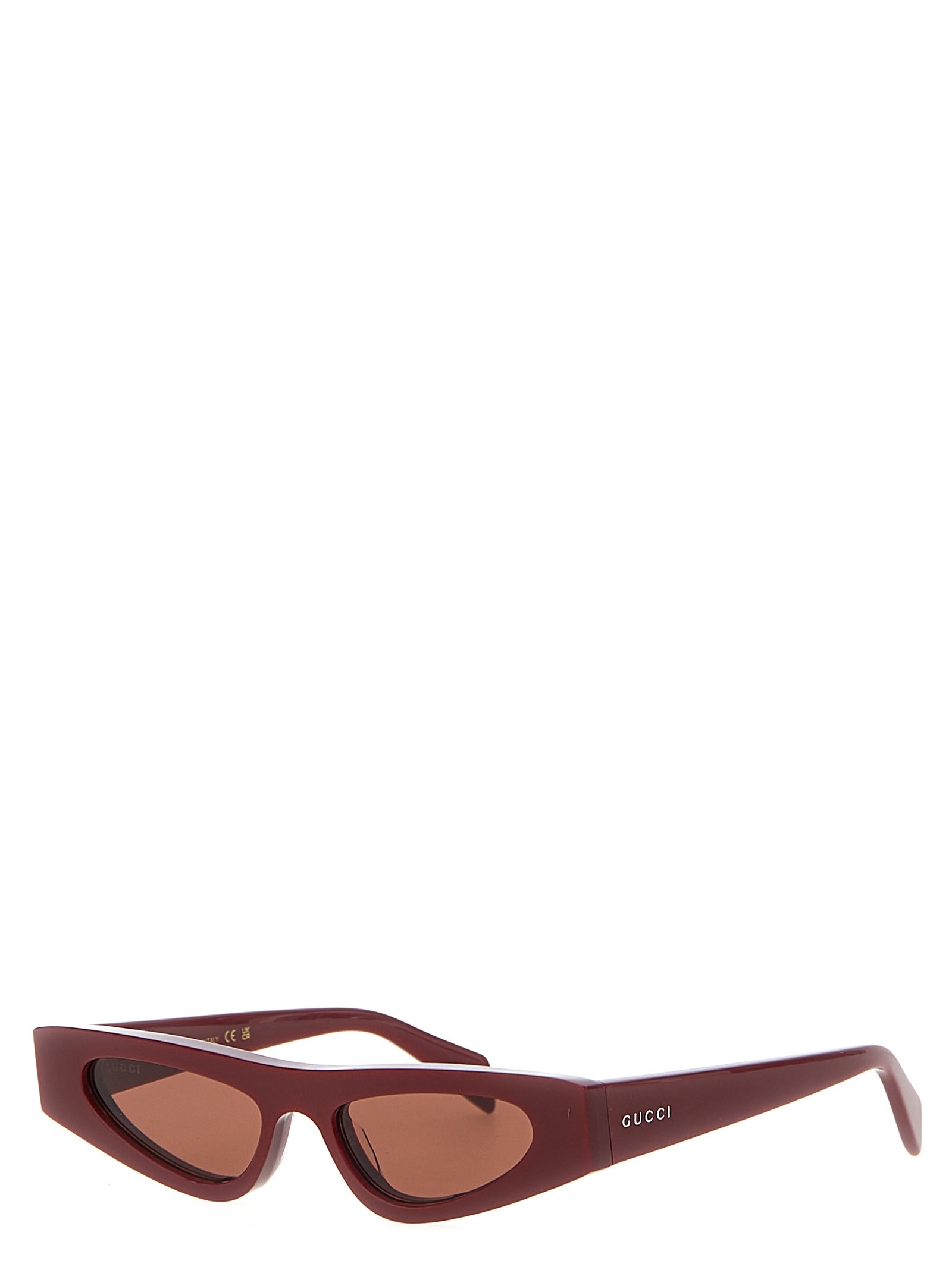 Shop Gucci Cat Eye Sunglasses In Bordeaux