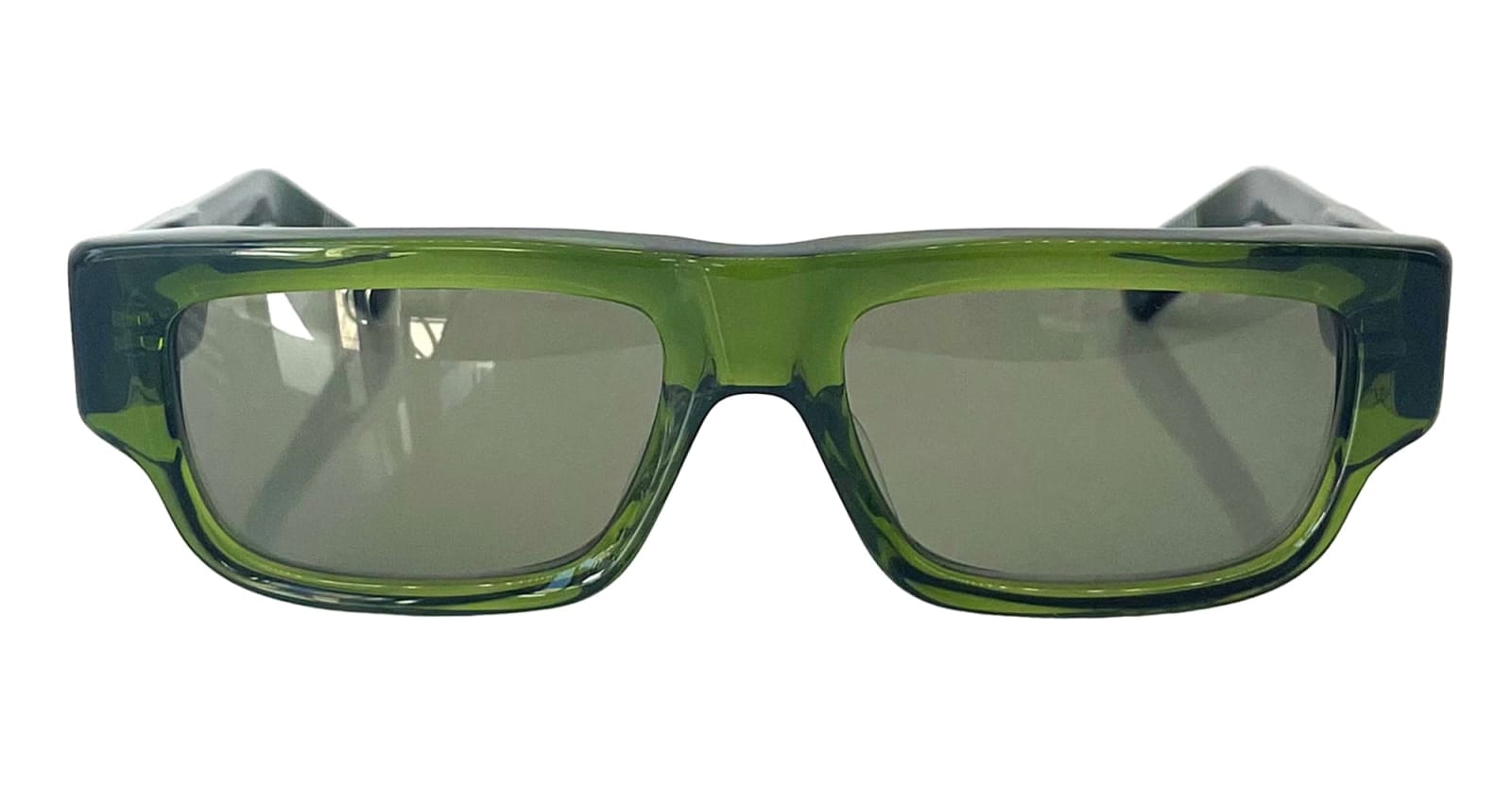 Shop Chrome Hearts Girth Quake - Dark Olive Sunglasses In Olive Green