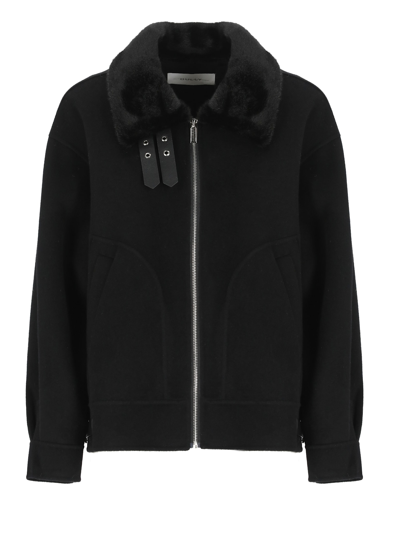 Shop Bully Wool Jacket In Black