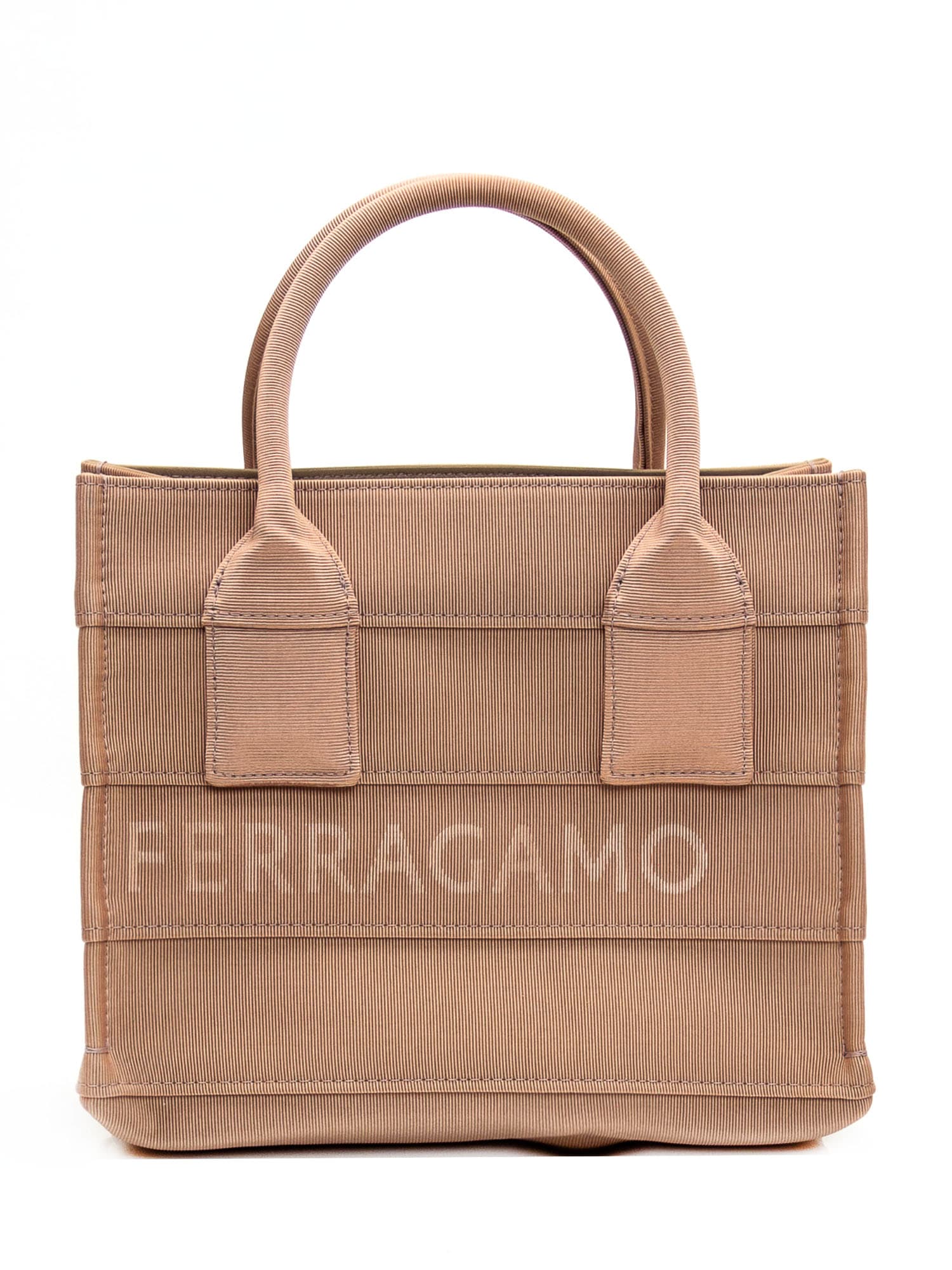 Shop Ferragamo Tote S Bag In Beige