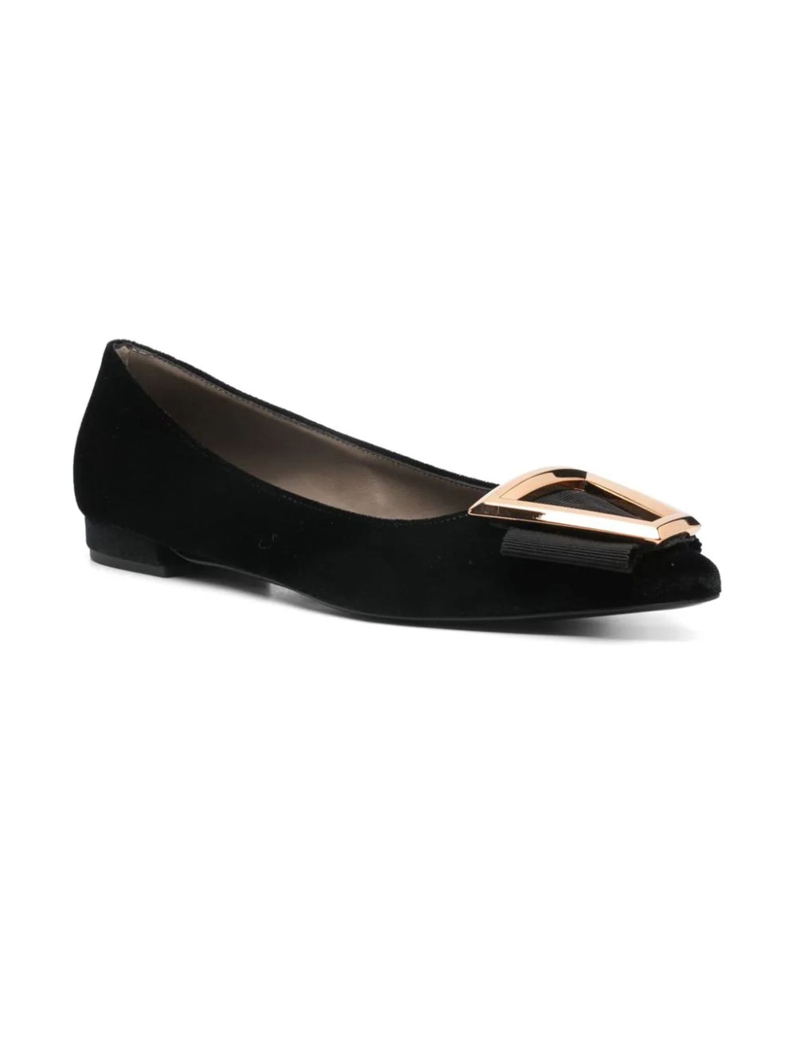 Shop Roberto Festa Black Velvet Kenda Ballet Flats