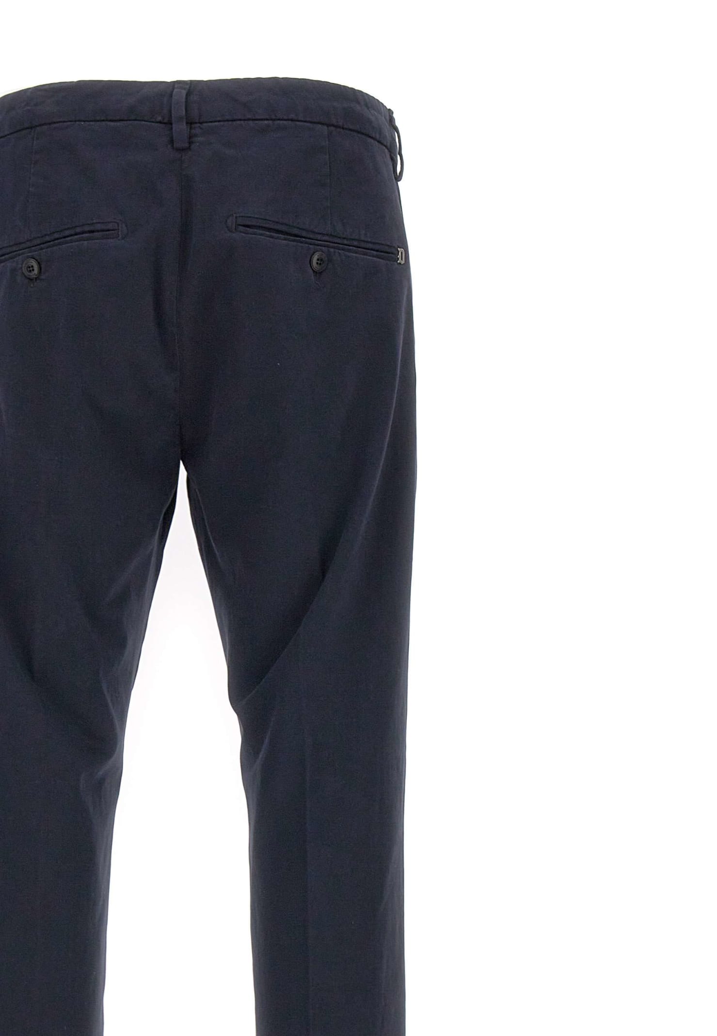 Shop Dondup Gaubert Cotton Pants In Blu Universo
