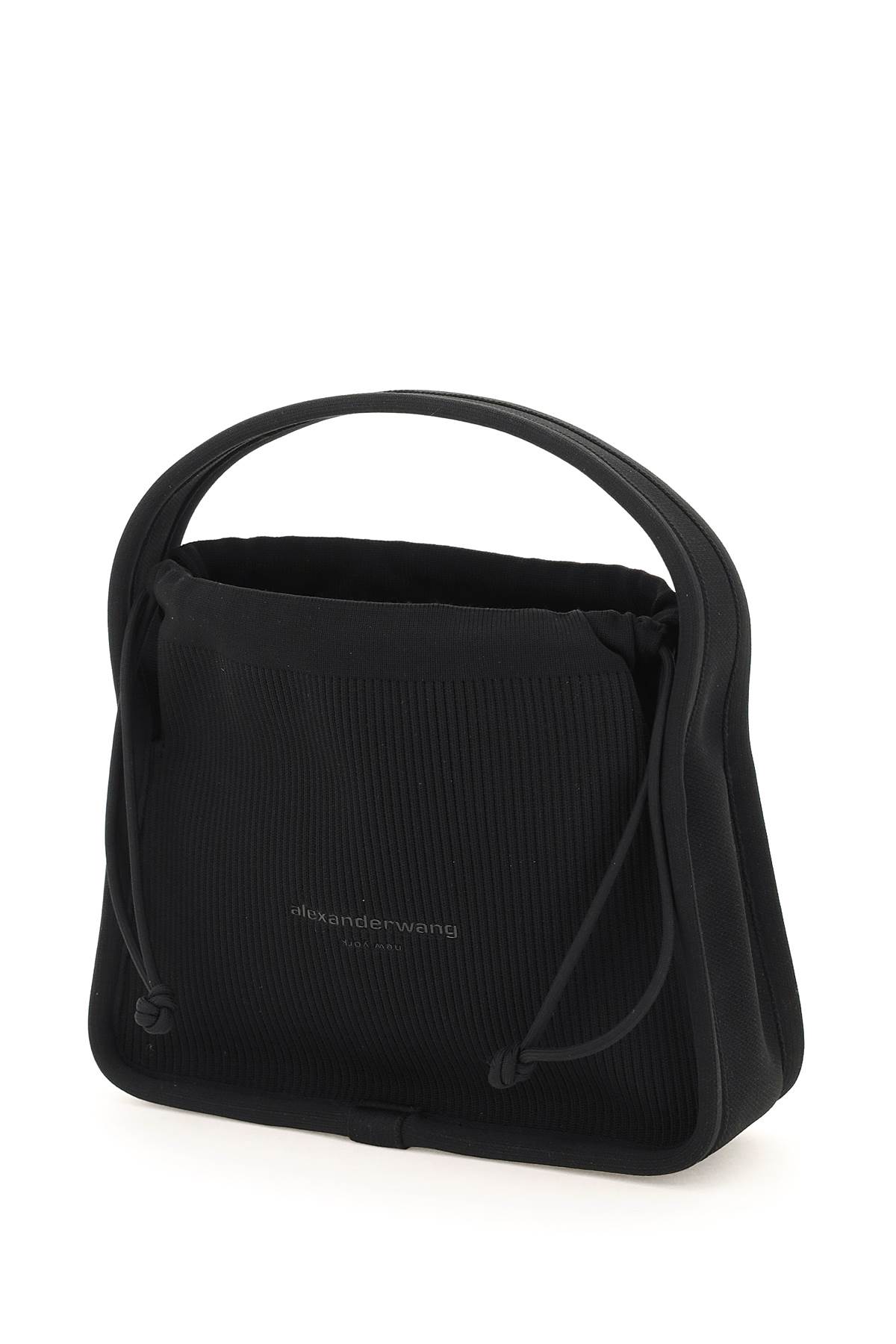 Alexander Wang Ryan Hand Bag In Black Leather In Black