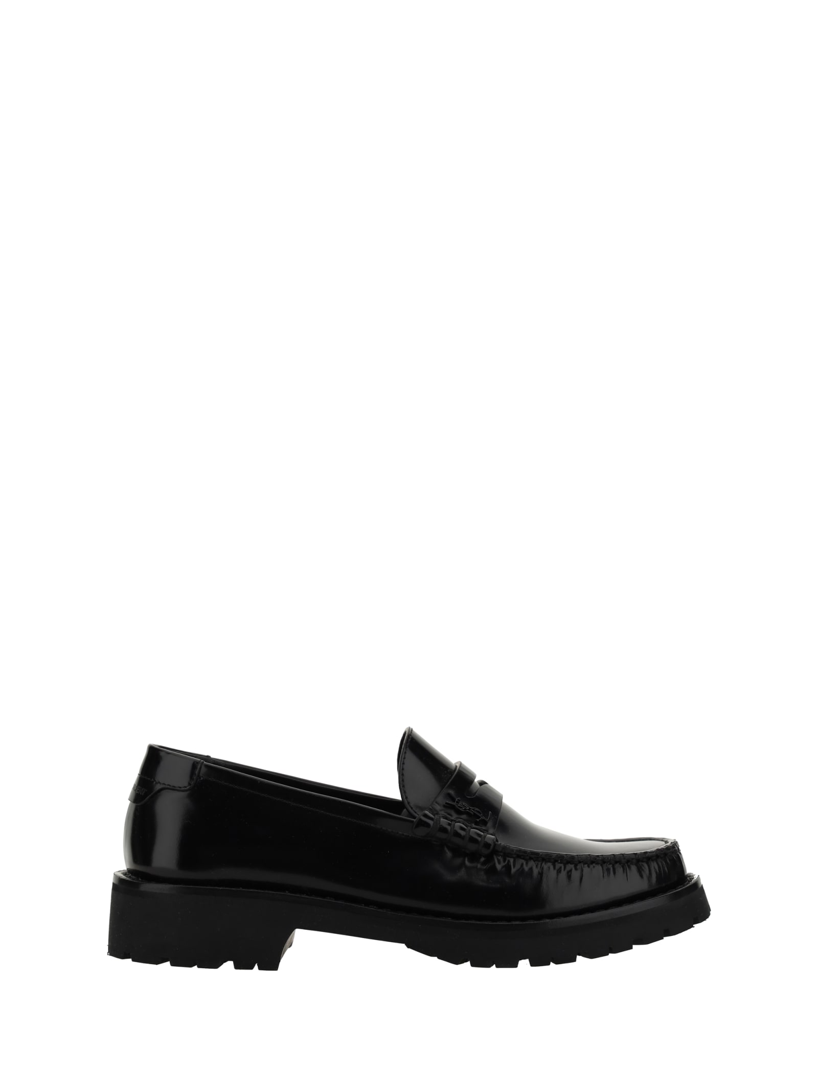 Shop Saint Laurent Loafers In Nero