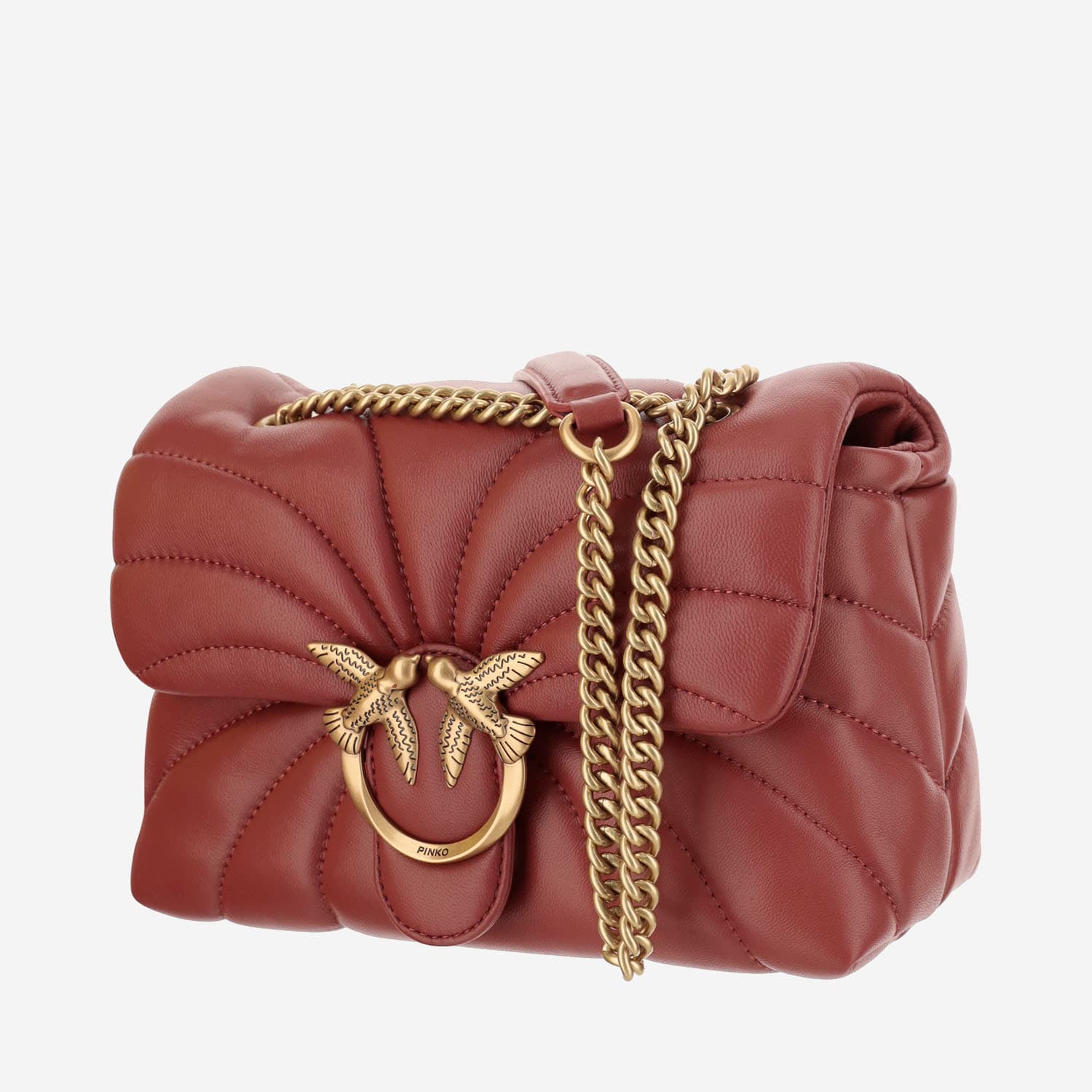 Shop Pinko Mini Love Puff Butterfly Bag In Red