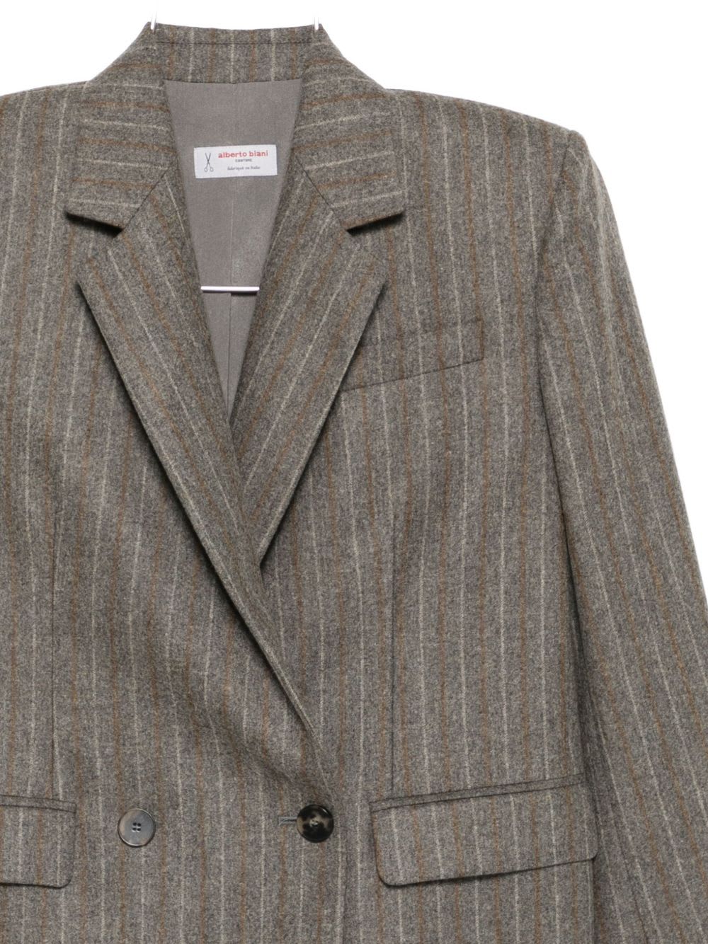 Alberto Biani Tailored Blazer With Notch Lapels And Pockets In Brown