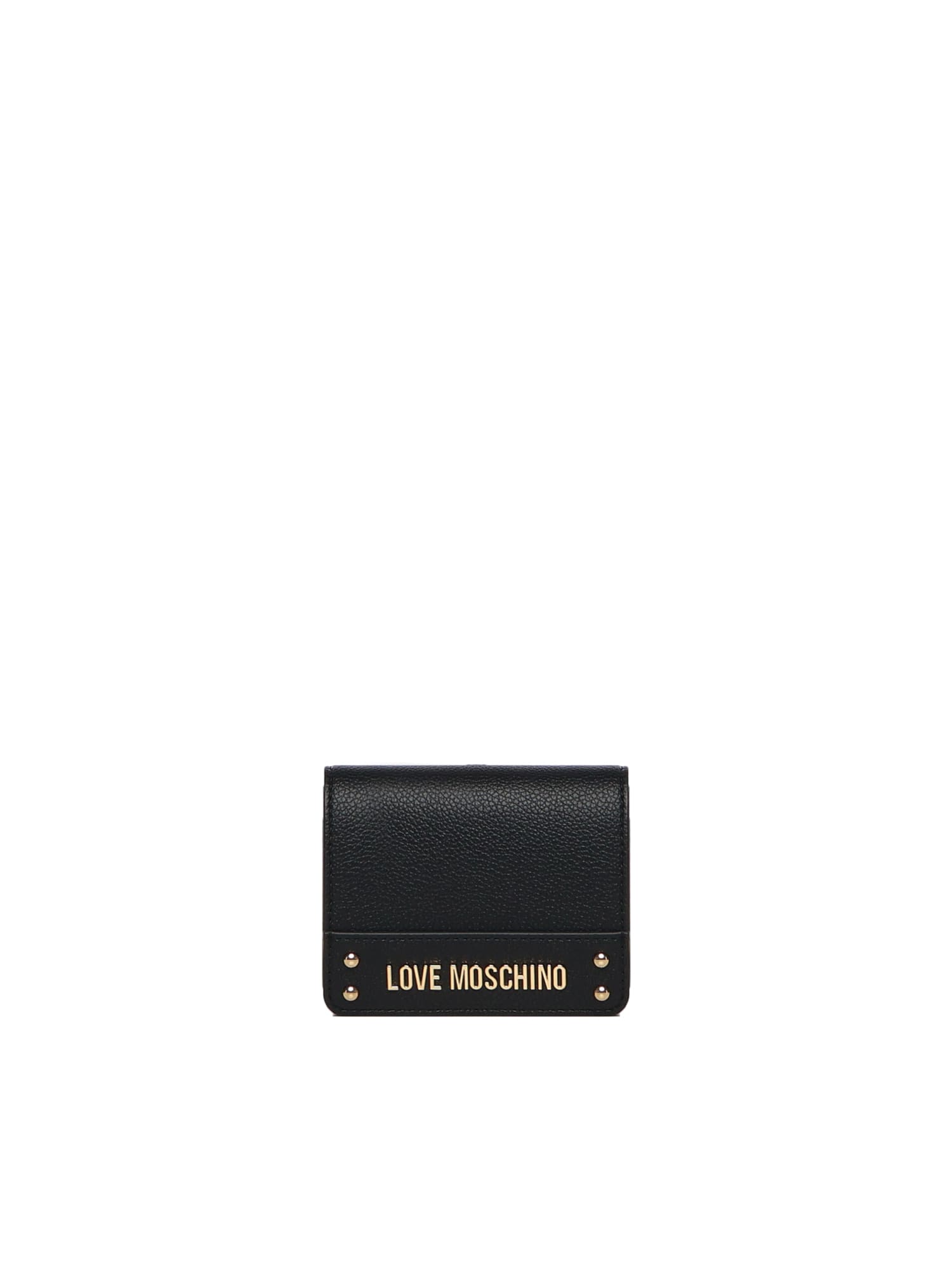 Love Moschino Small Wallet With Logo In Black