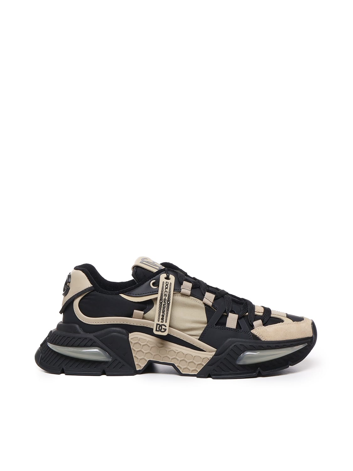 DOLCE & GABBANA AIRMASTER SNEAKER IN NYLON AND SUEDE