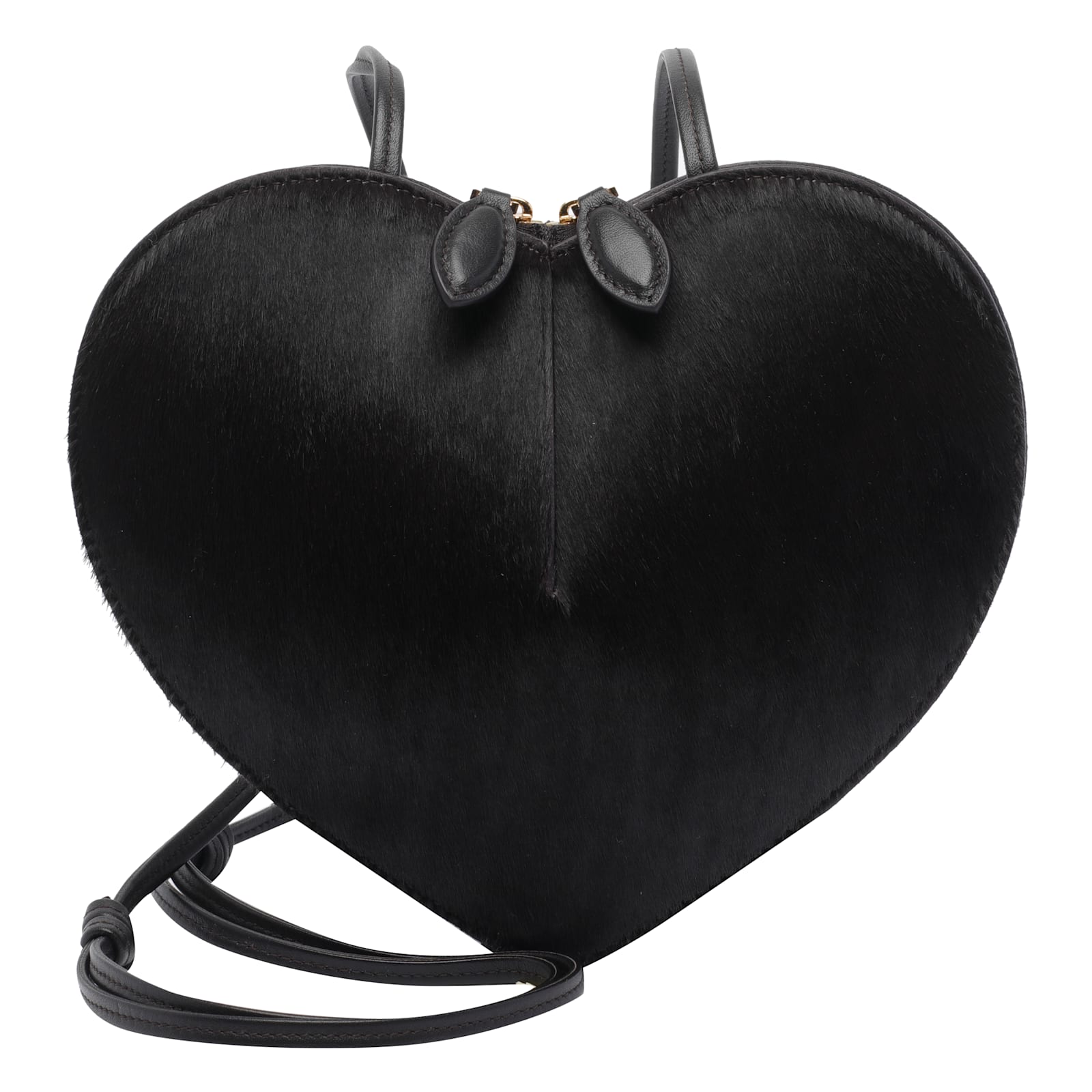 Alaïa Le Coeur Haircalf Crossbody Bag In Black