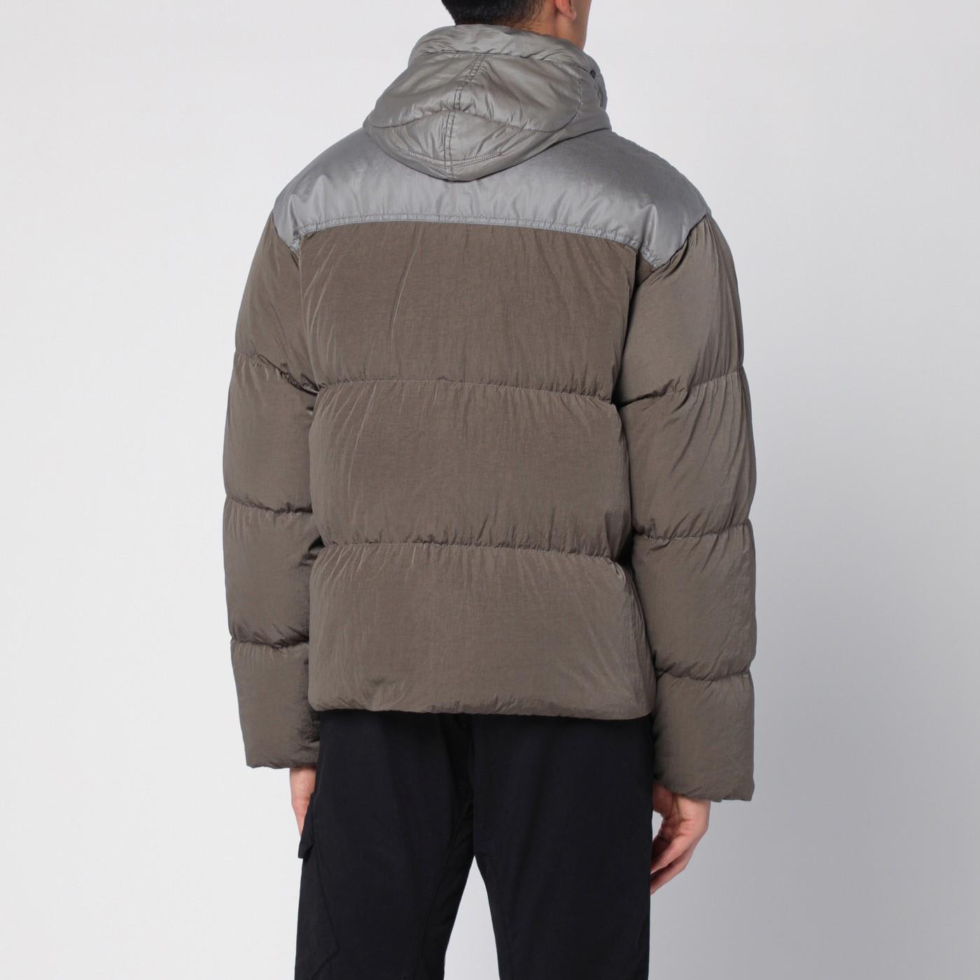 C.P. COMPANY WALNUT-COLOURED HOODED DOWN JACKET 