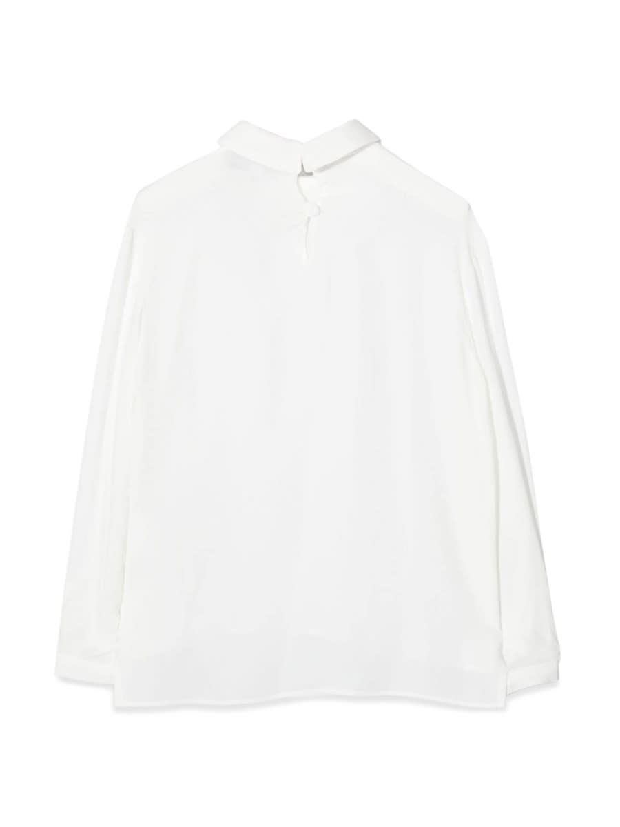 Shop Simonetta Long Sleeve Shirt In Ivory