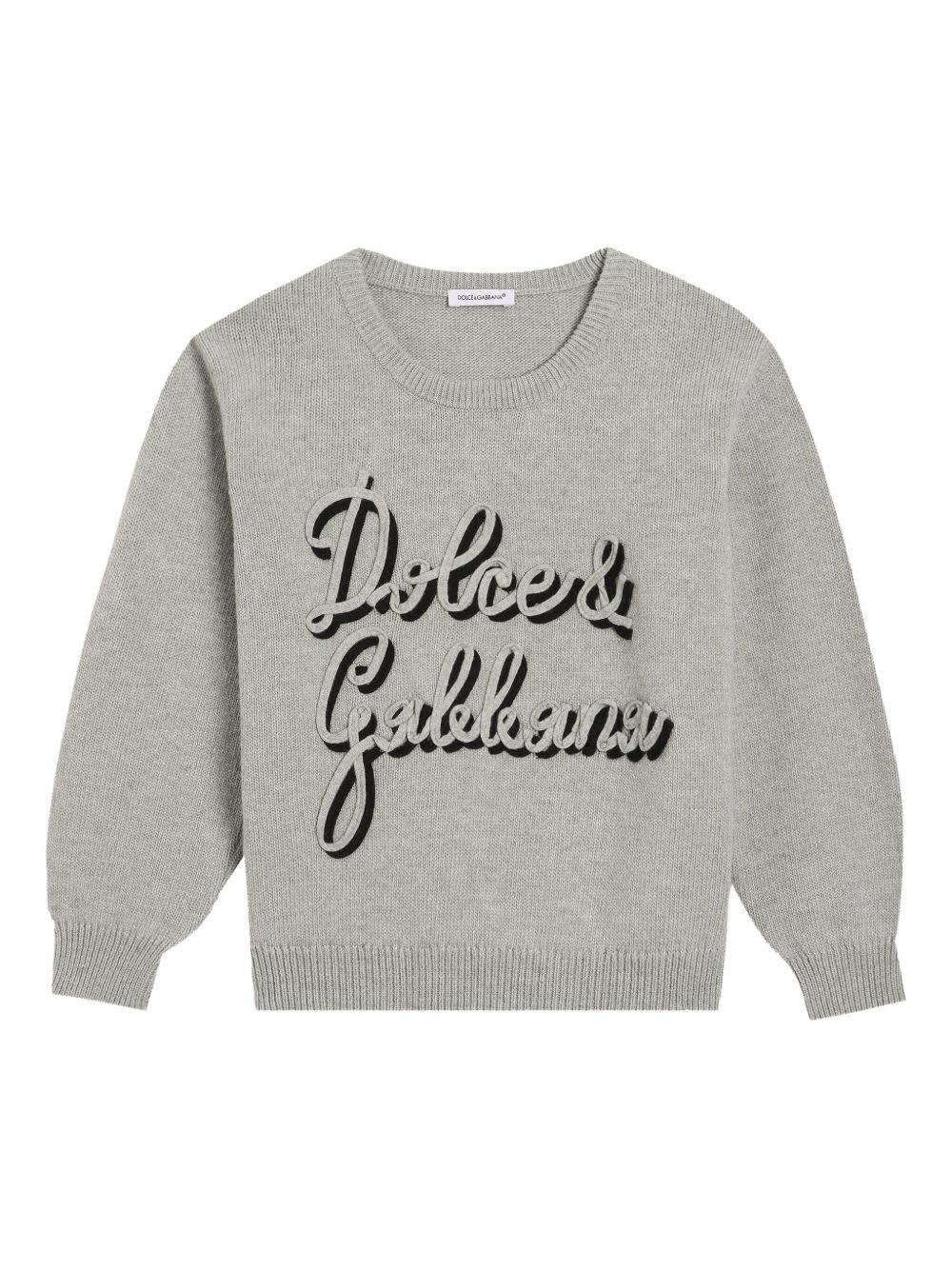 Dolce & Gabbana Kids Logo Sweater In Gray