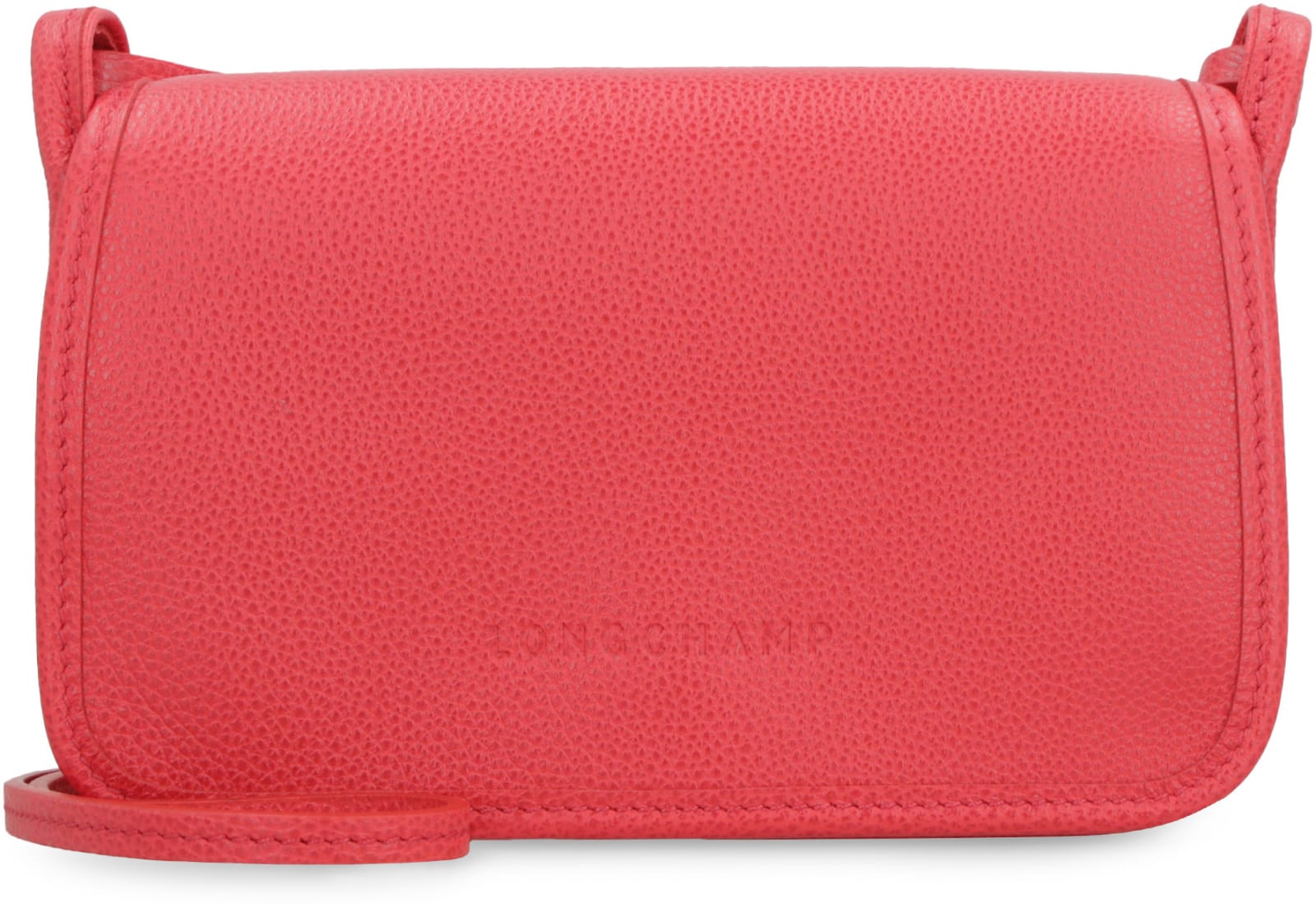 Shop Longchamp Le Foulonné Leather Crossbody Bag In Red