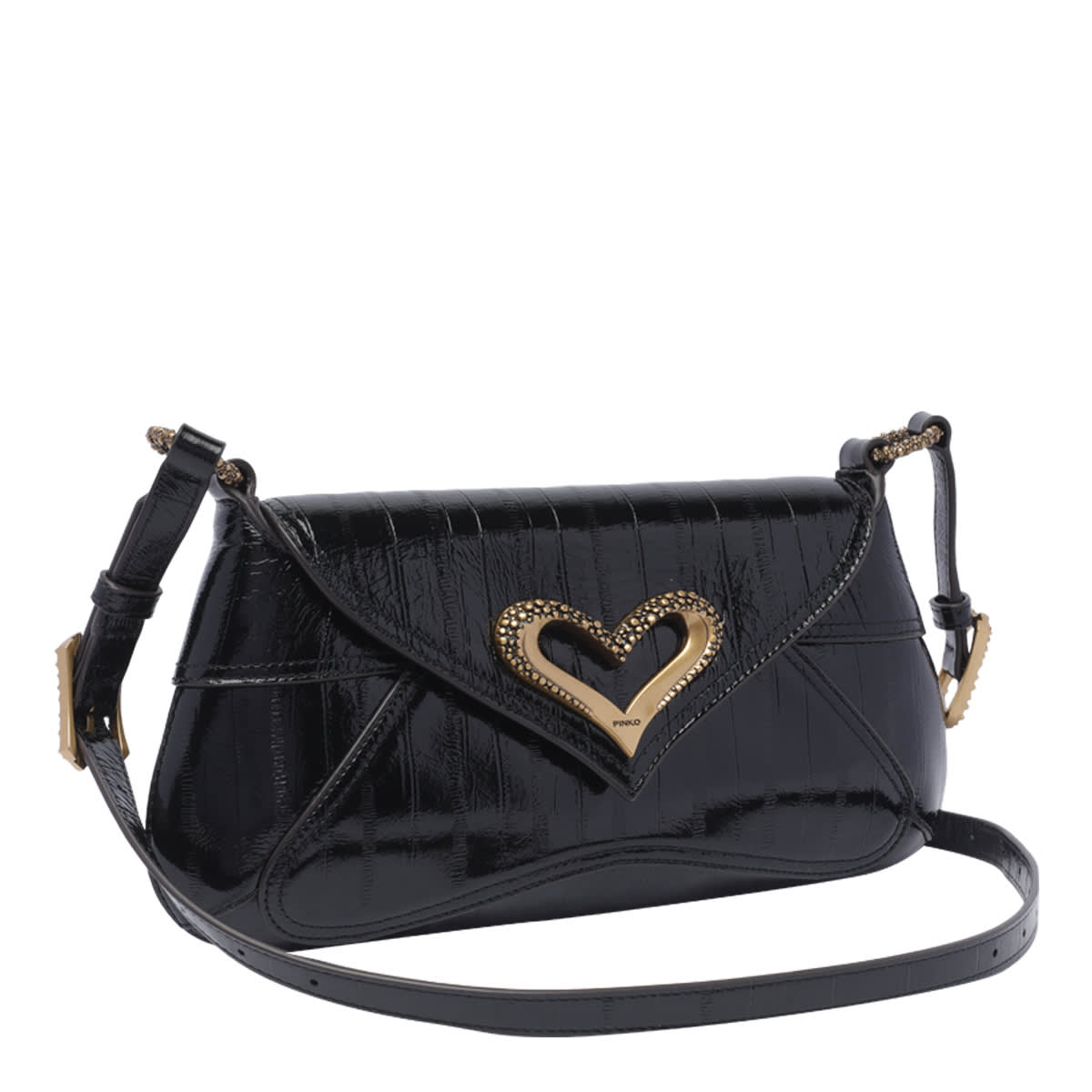 Shop Pinko 520 Shoulder Bag In Black