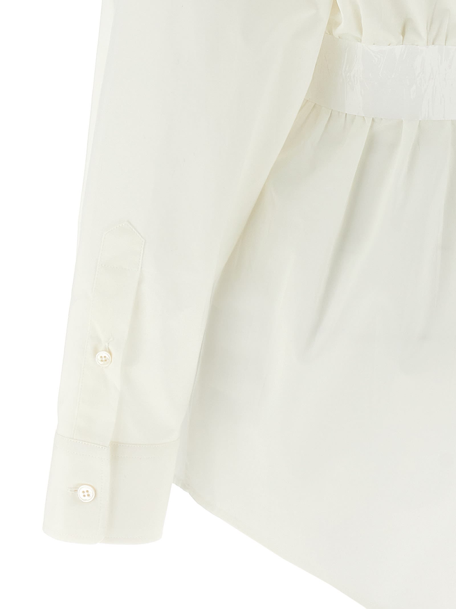 Mm6 Maison Margiela Mm6 By Maison Margiela Tailored Cotton Poplin Shirt In White