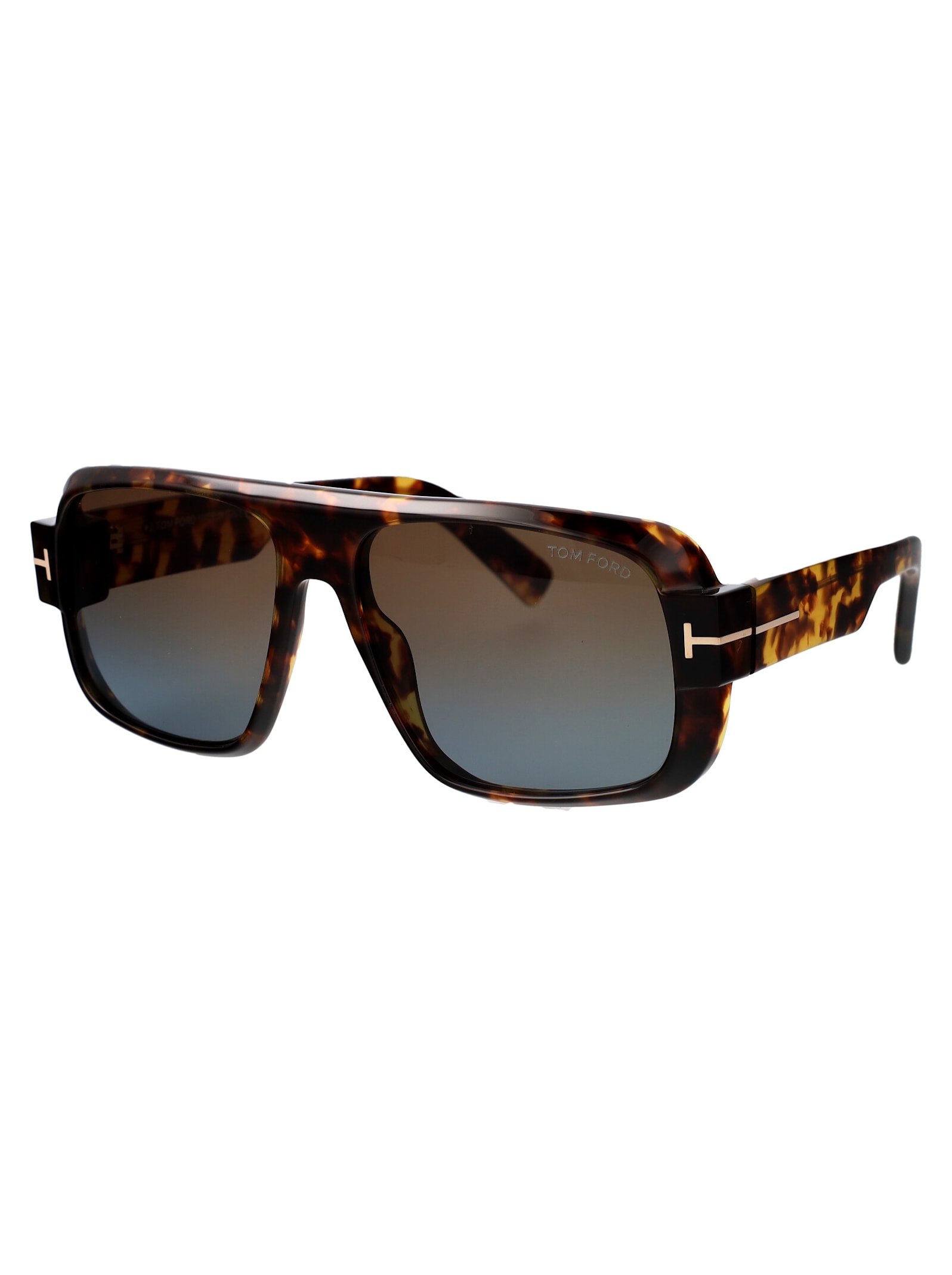 Shop Tom Ford Turner Sunglasses In 52f Avana Scura / Marrone Grad