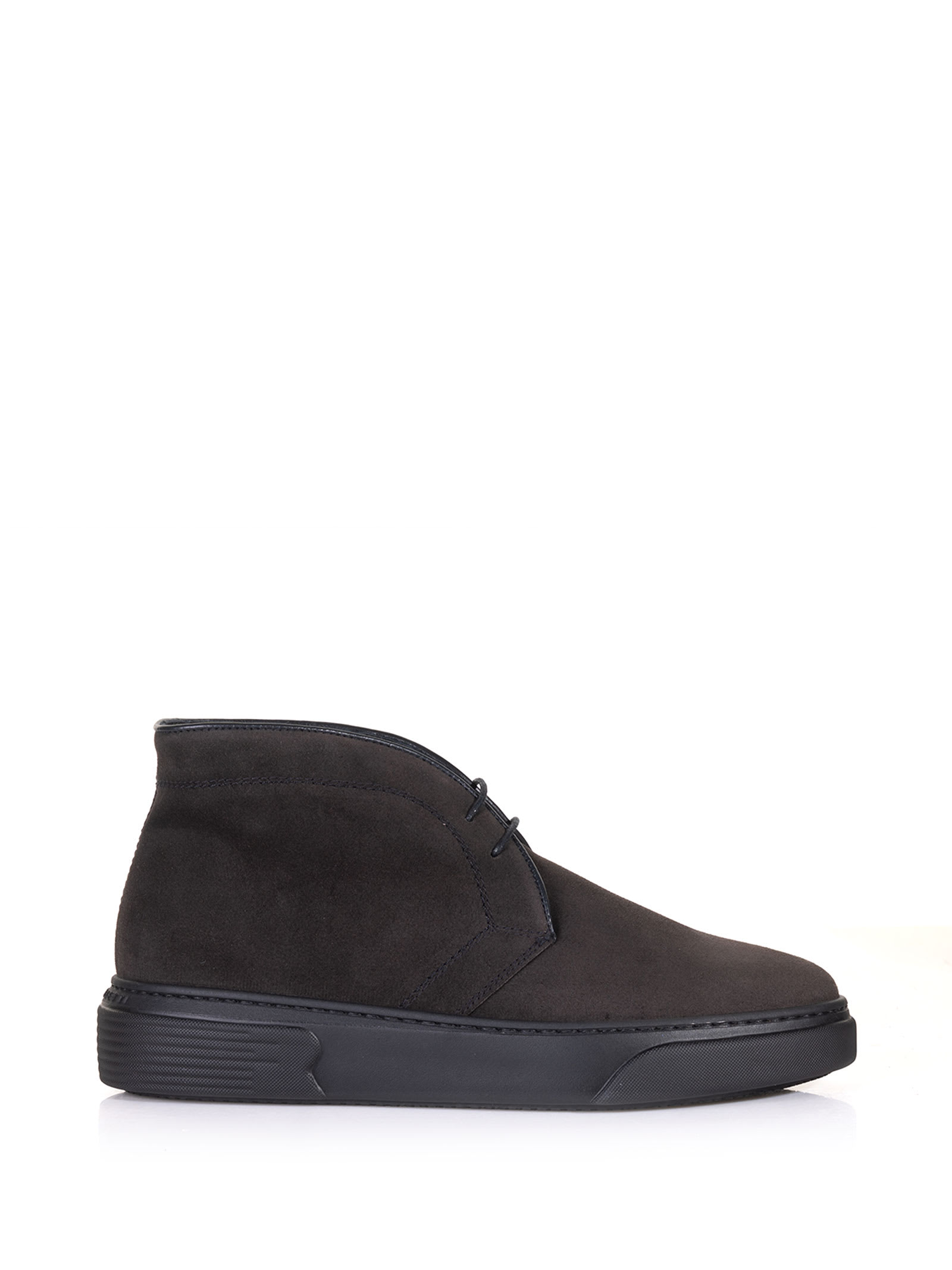 Suede Ankle Boot And Rubber Sole