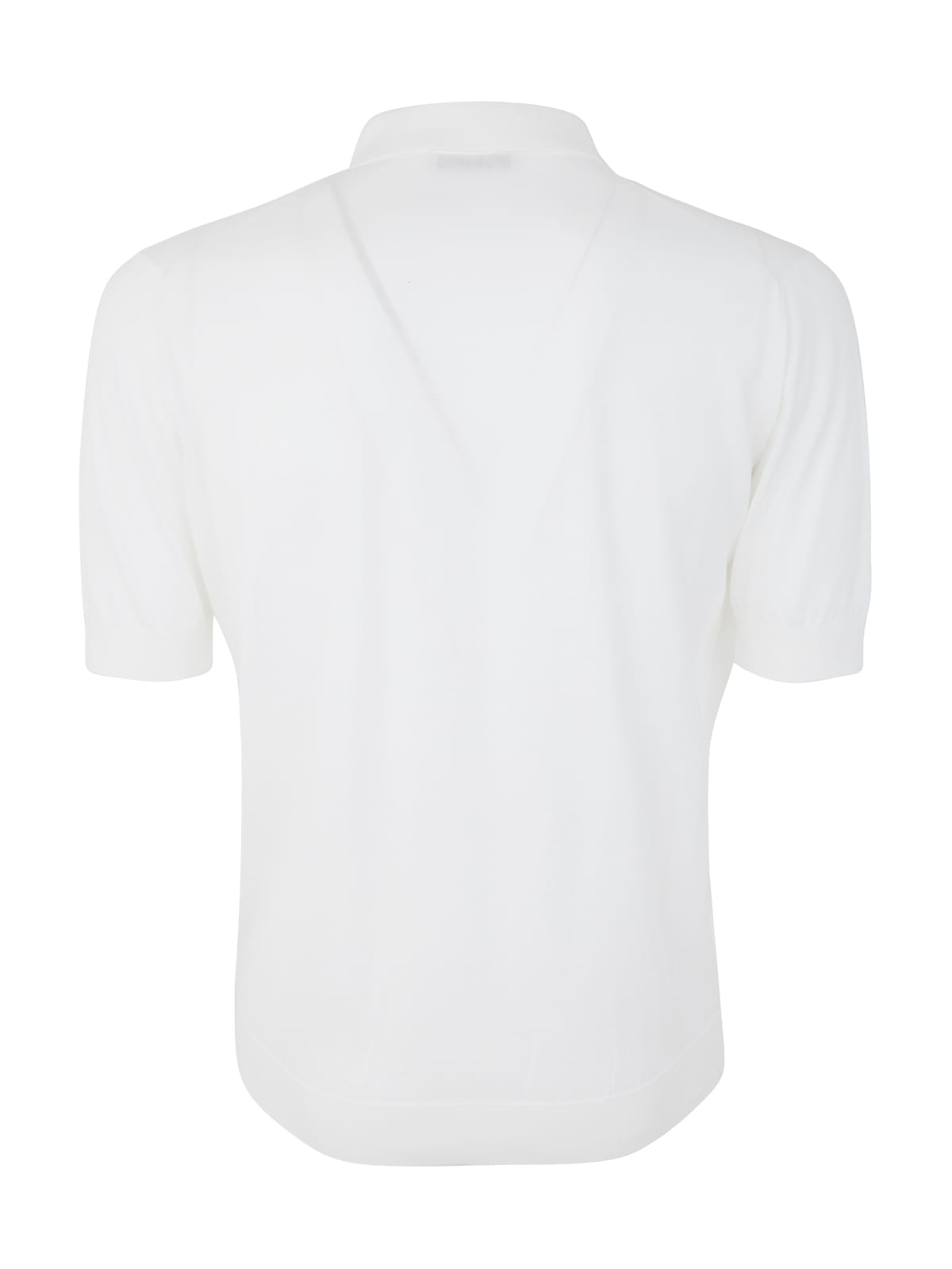 Shop Filippo De Laurentiis Short Sleeve Zip Polo In White