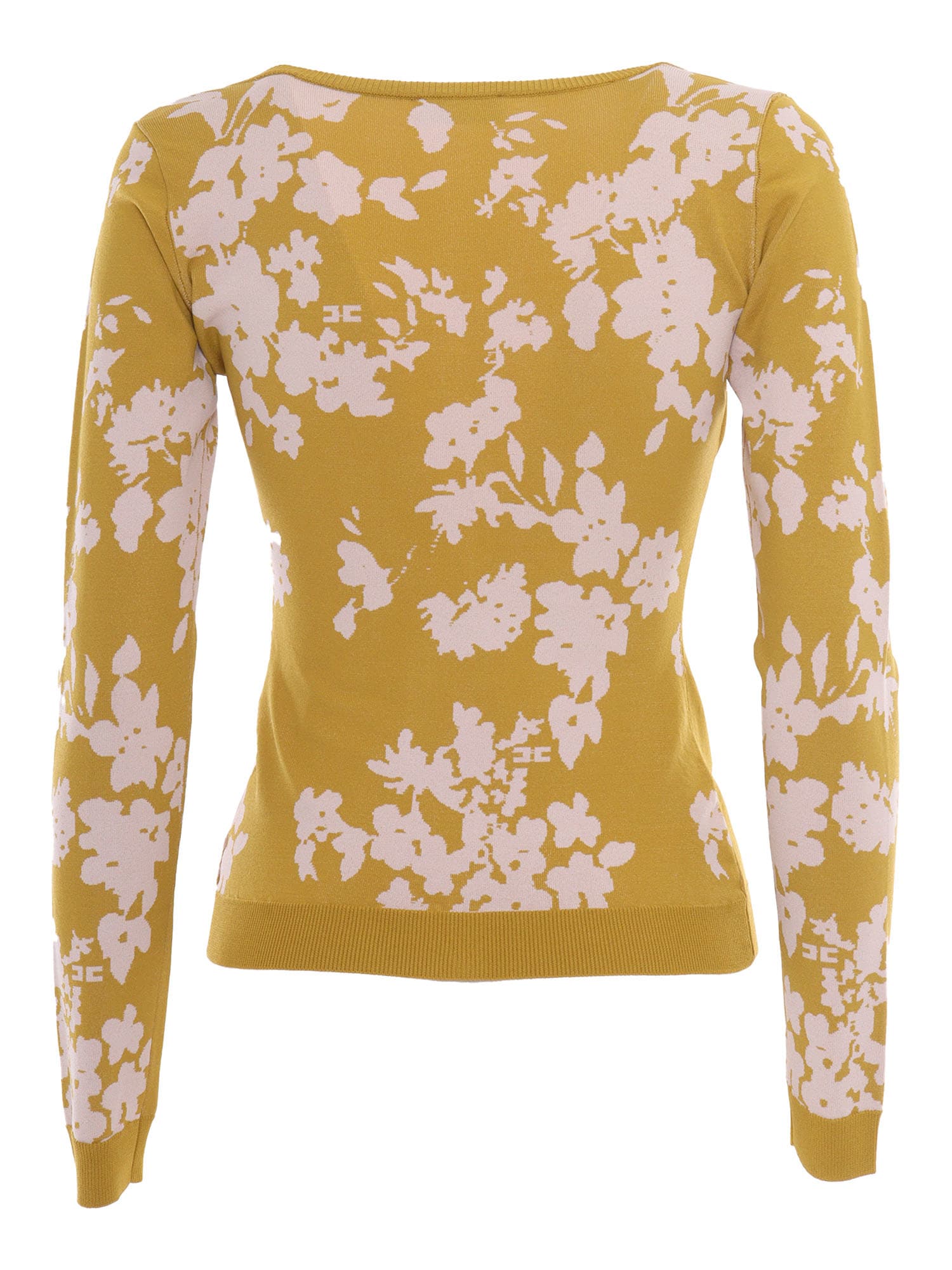 Elisabetta Franchi Tricot Yellow Sweater In Yellow