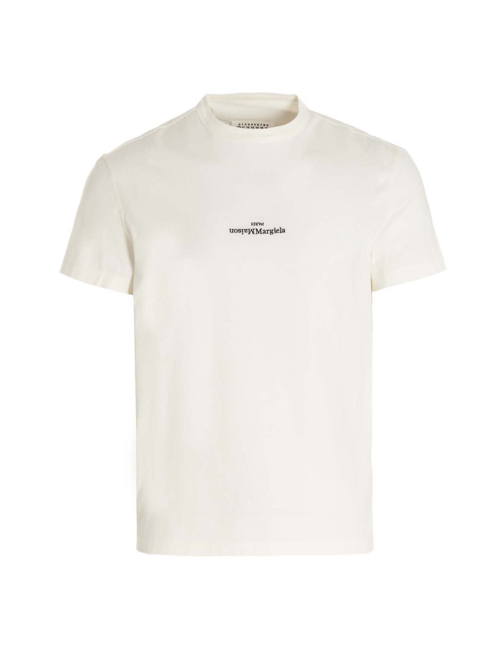 Shop Maison Margiela Paris T-shirt In White