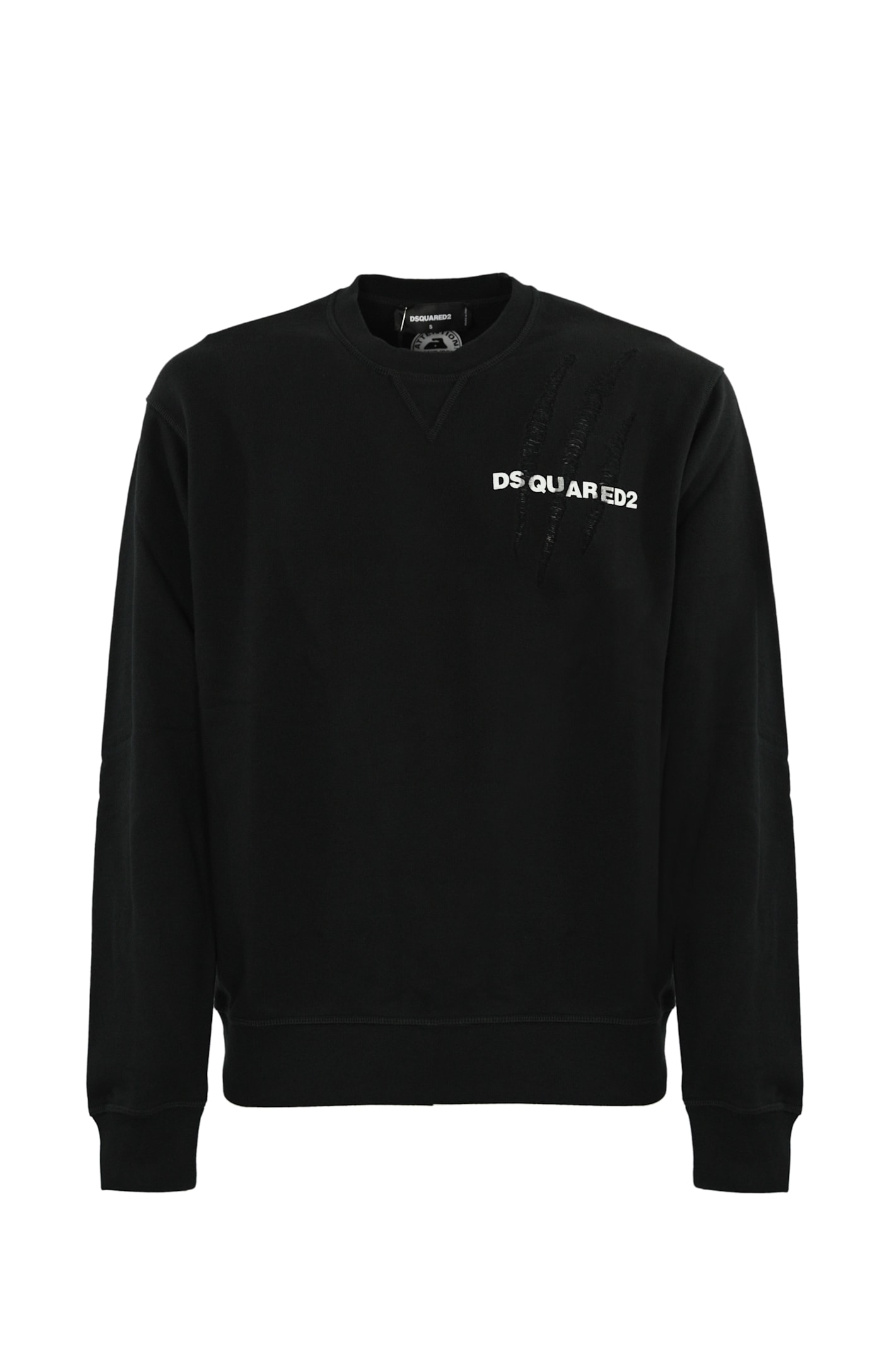 Shop Dsquared2 Scratch Sweatshirt With Logo Print In Black