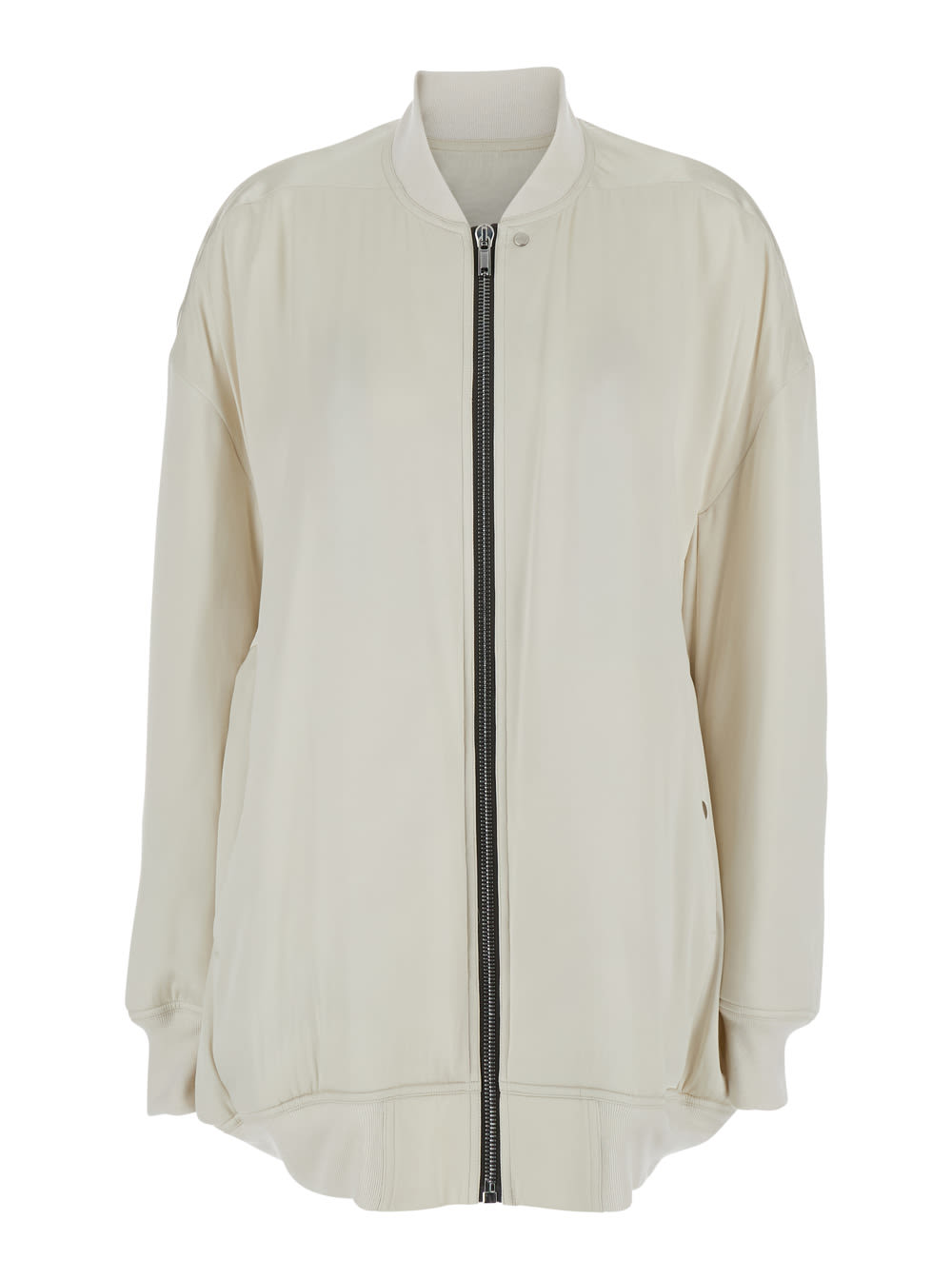 jumbo Peter Flight White Bomber Jacket In Virgin Wool Woman