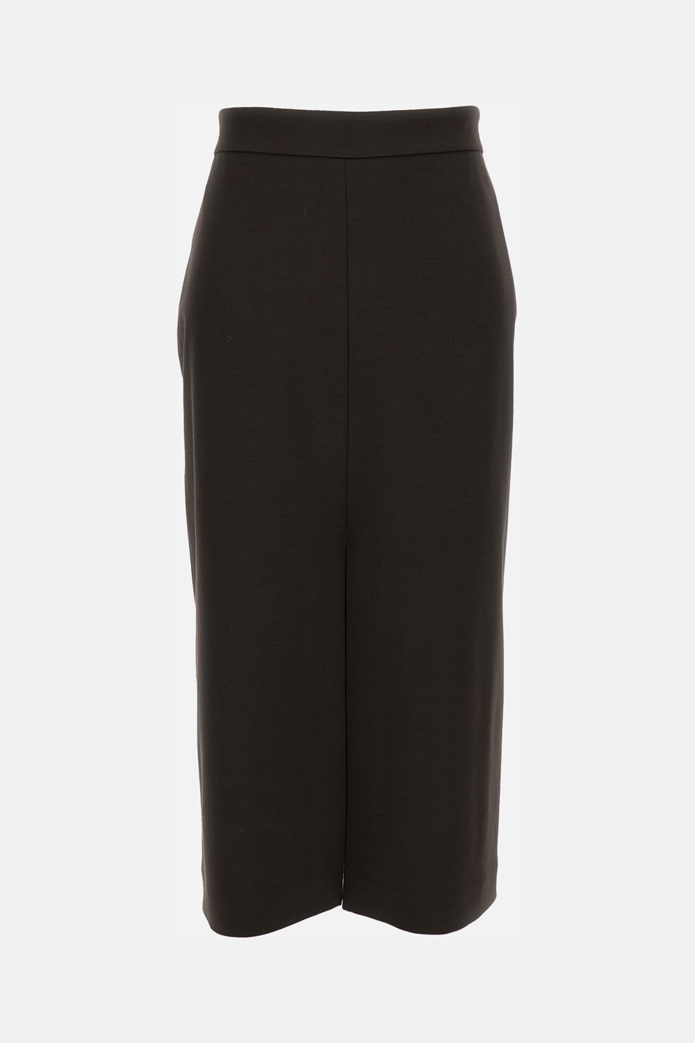 True Royal Zip-up Pencil Midi Skirt In Brown