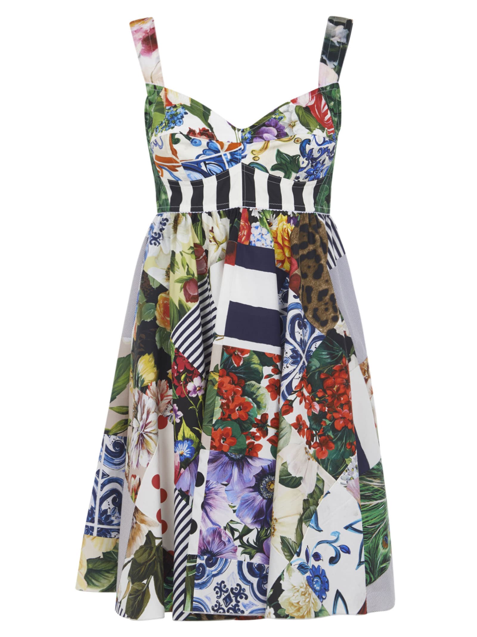 Dolce & Gabbana Multi Print Detail Dress