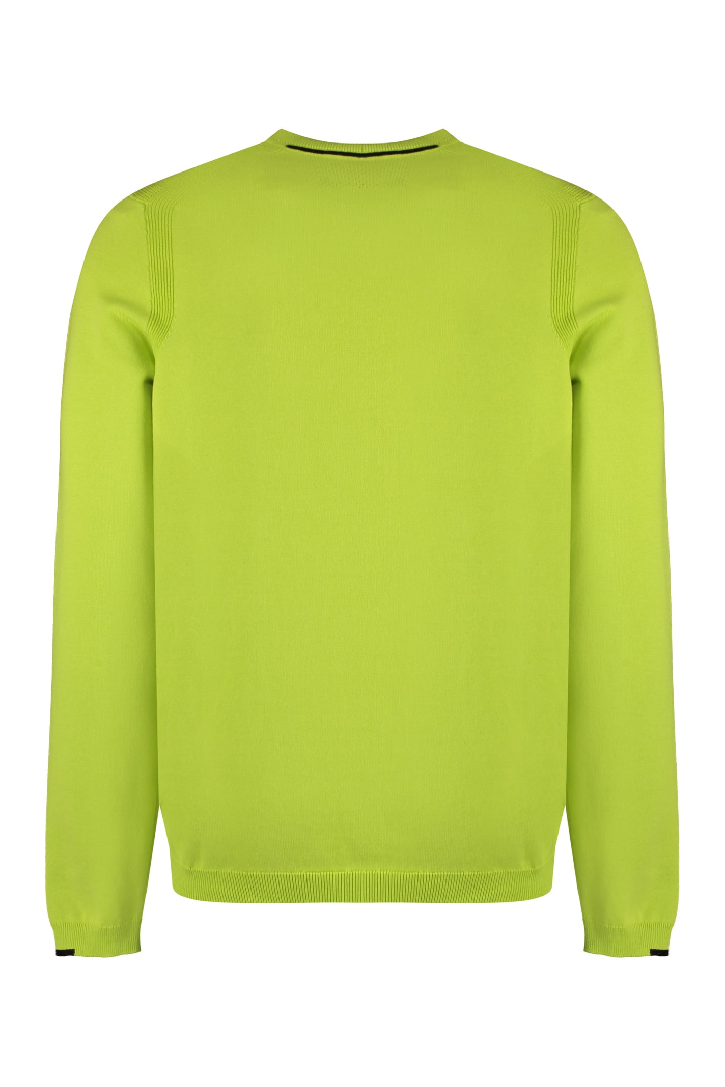 Shop Hugo Boss Cotton Crew-neck Sweater In Green