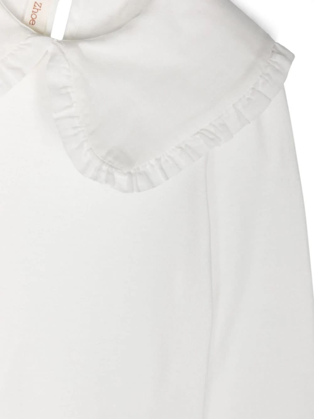 Shop Zhoe &amp; Tobiah Blouse With Peter Pan Collar In White