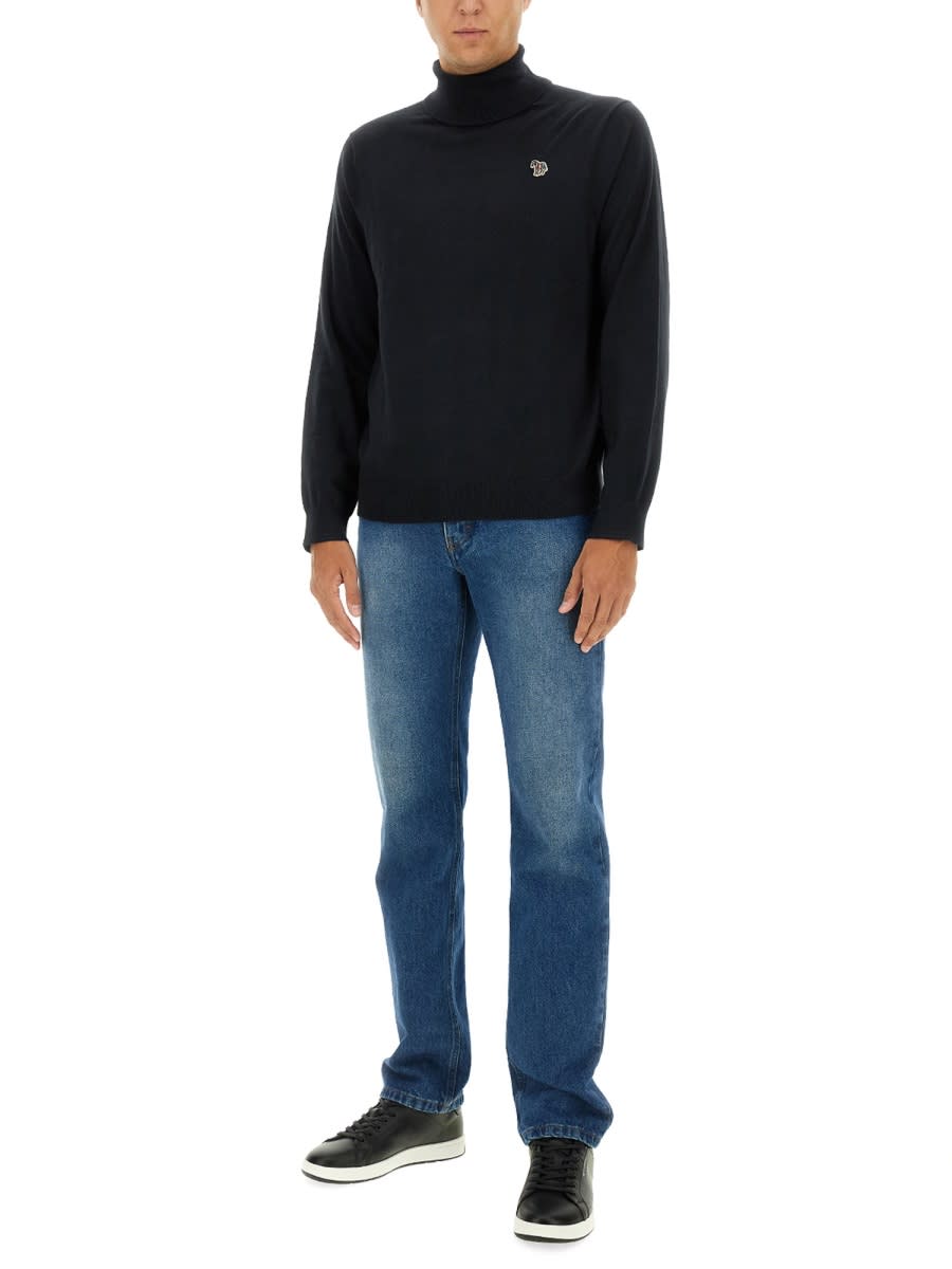 Ps By Paul Smith "zebra" T-shirt In Black