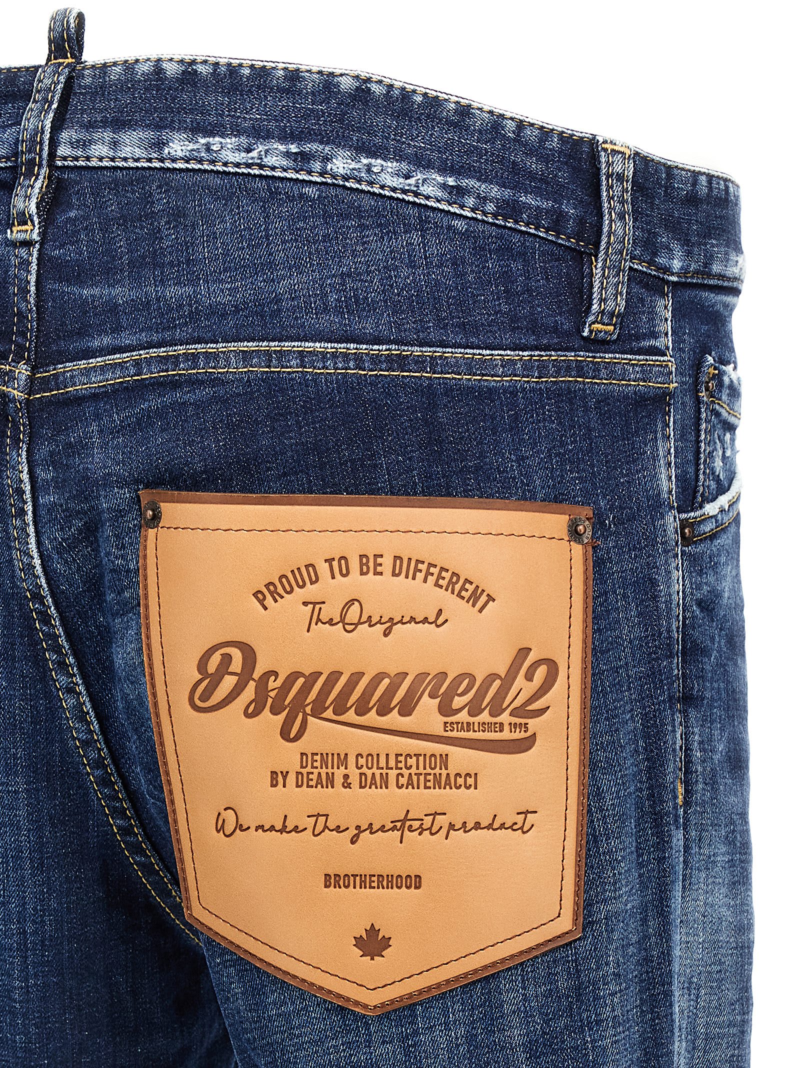 Dsquared2 Blue Narrow Denim Jeans In Navy Blue