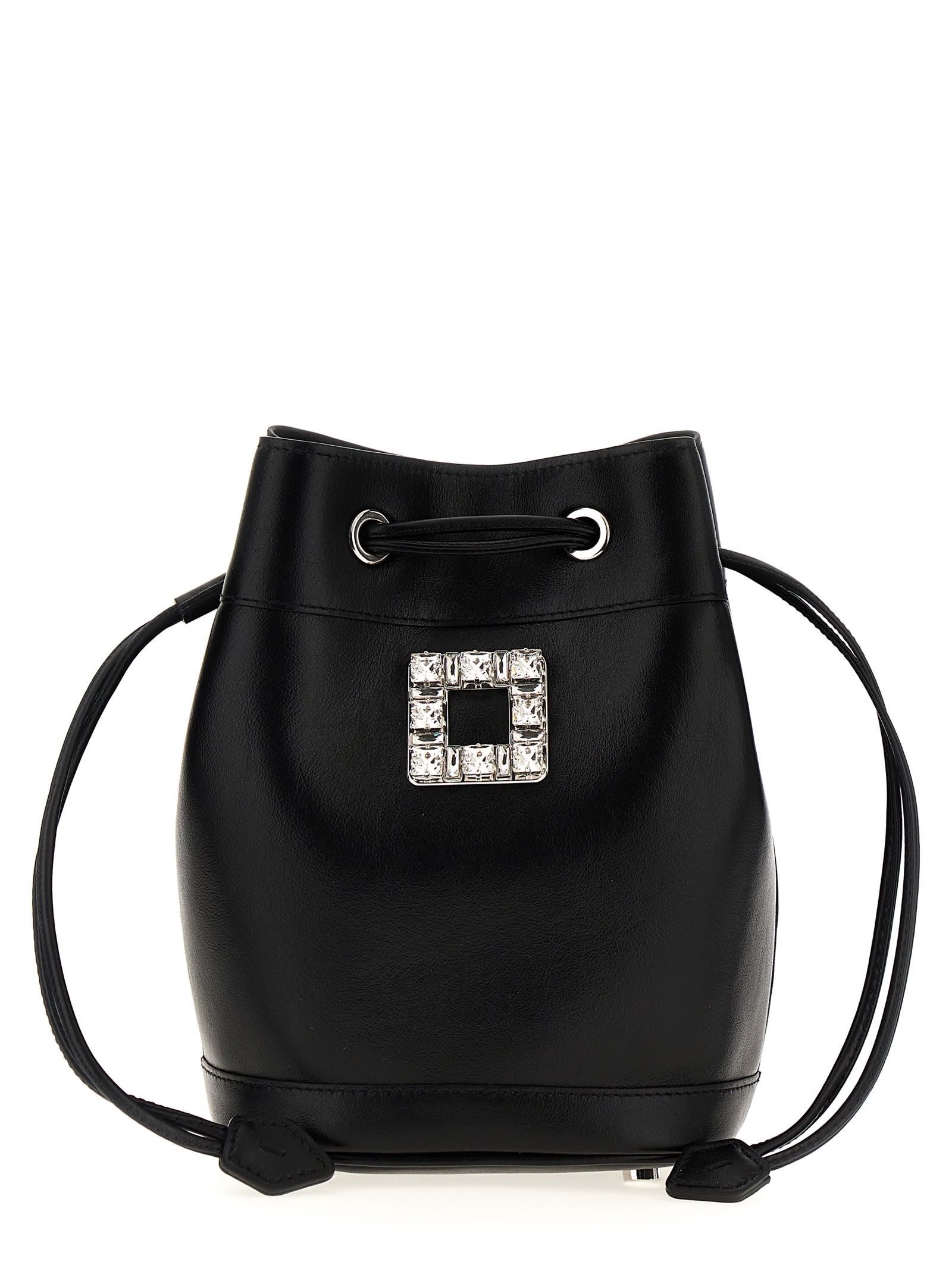 Shop Roger Vivier Très Vivier Bucket Bag In Black