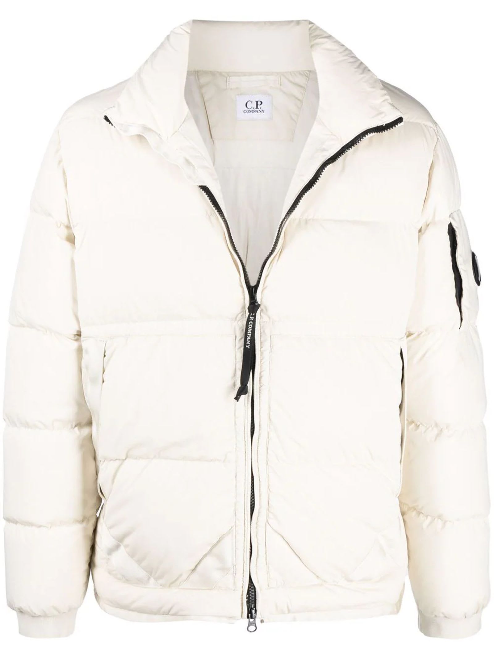 C.P. Company White Feather Down Jacket