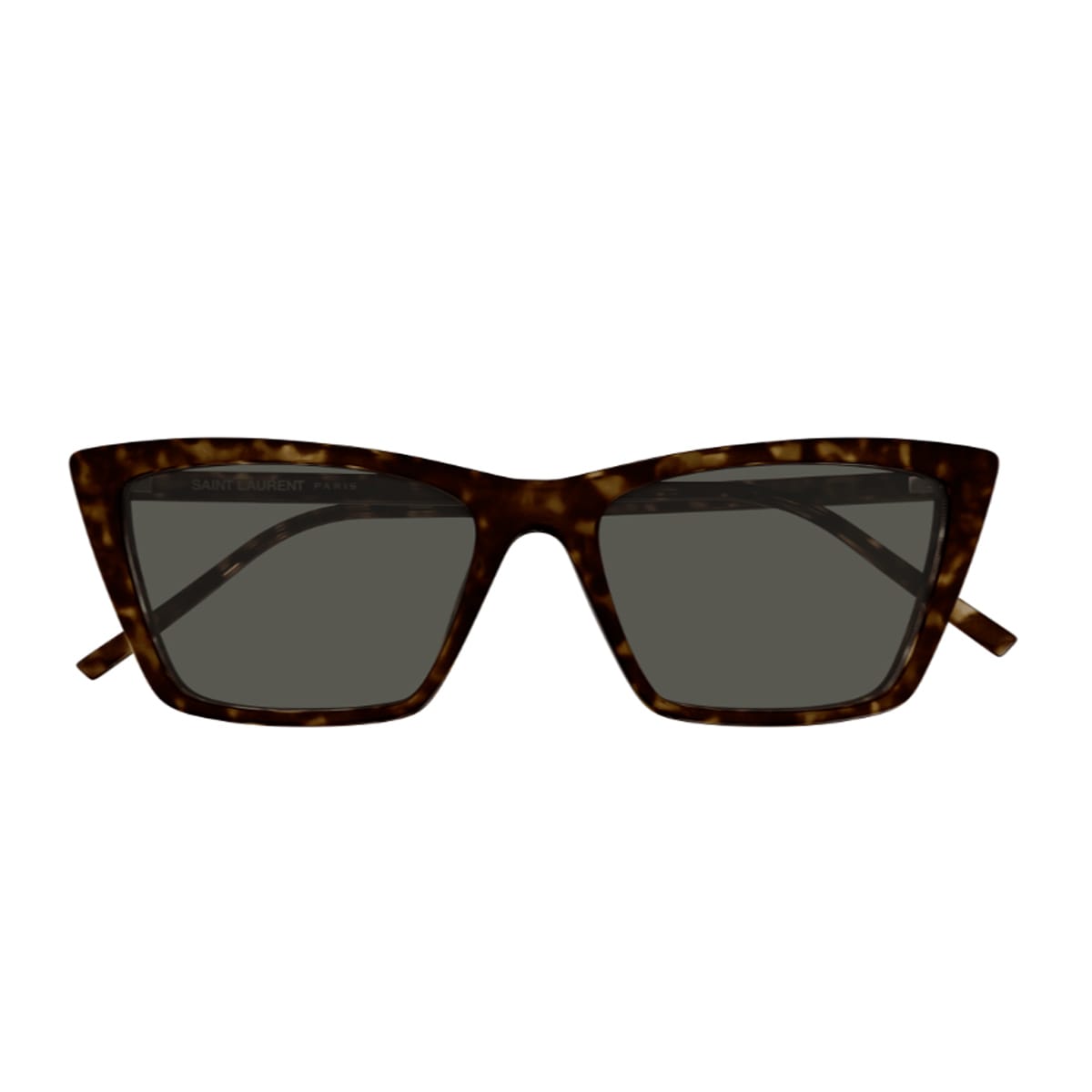 Saint Laurent Sl 737 Mica Thin Linea Sl Logo 002 Havana Grey Sunglasses In Brown